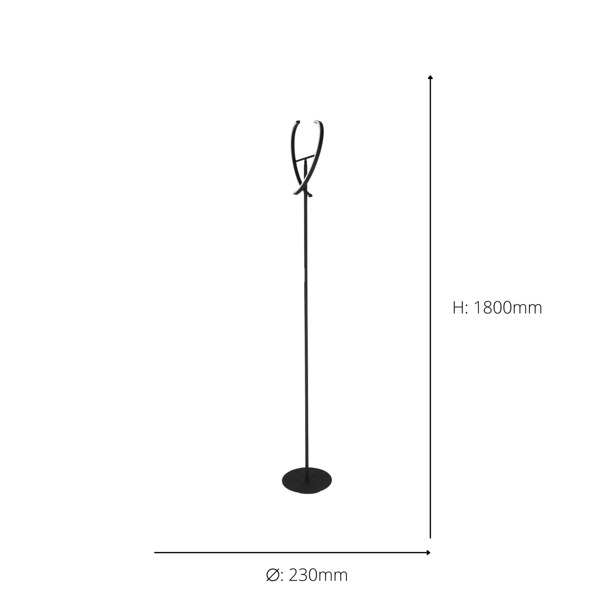 EGLO Castelpoto Black Modern LED  Floor Lamp