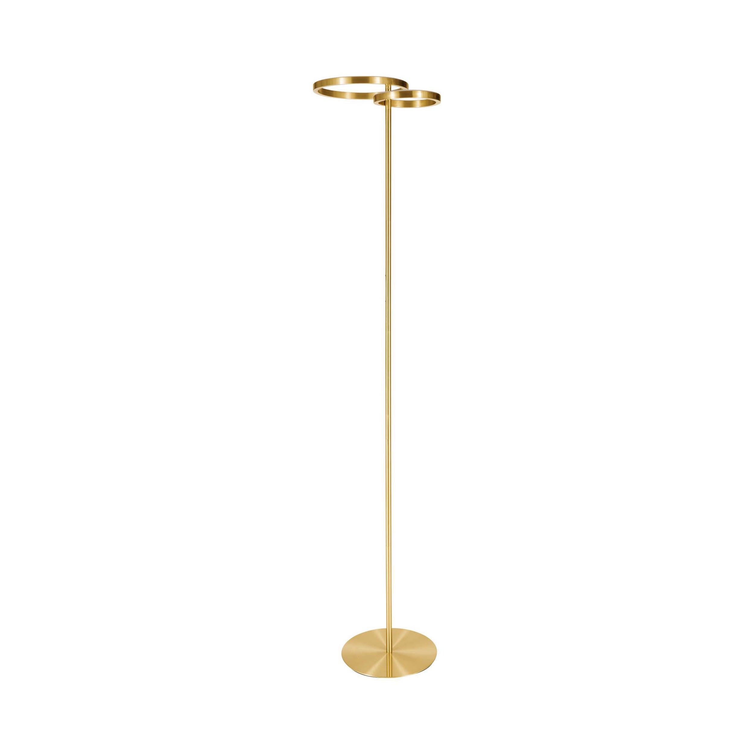 EGLO Castelpoto 1 Brushed Brass Dual LED Profiles Floor Lamp