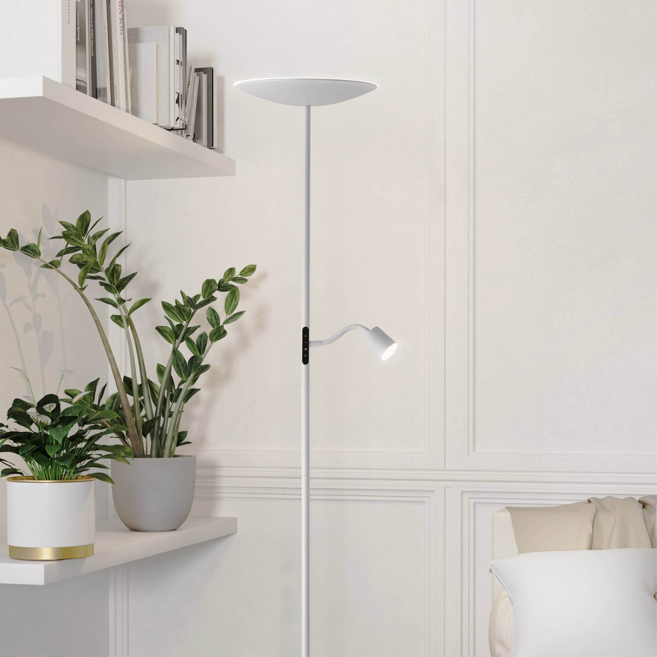 EGLO Conivarino White Steel LED Mother & Child Floor Lamp