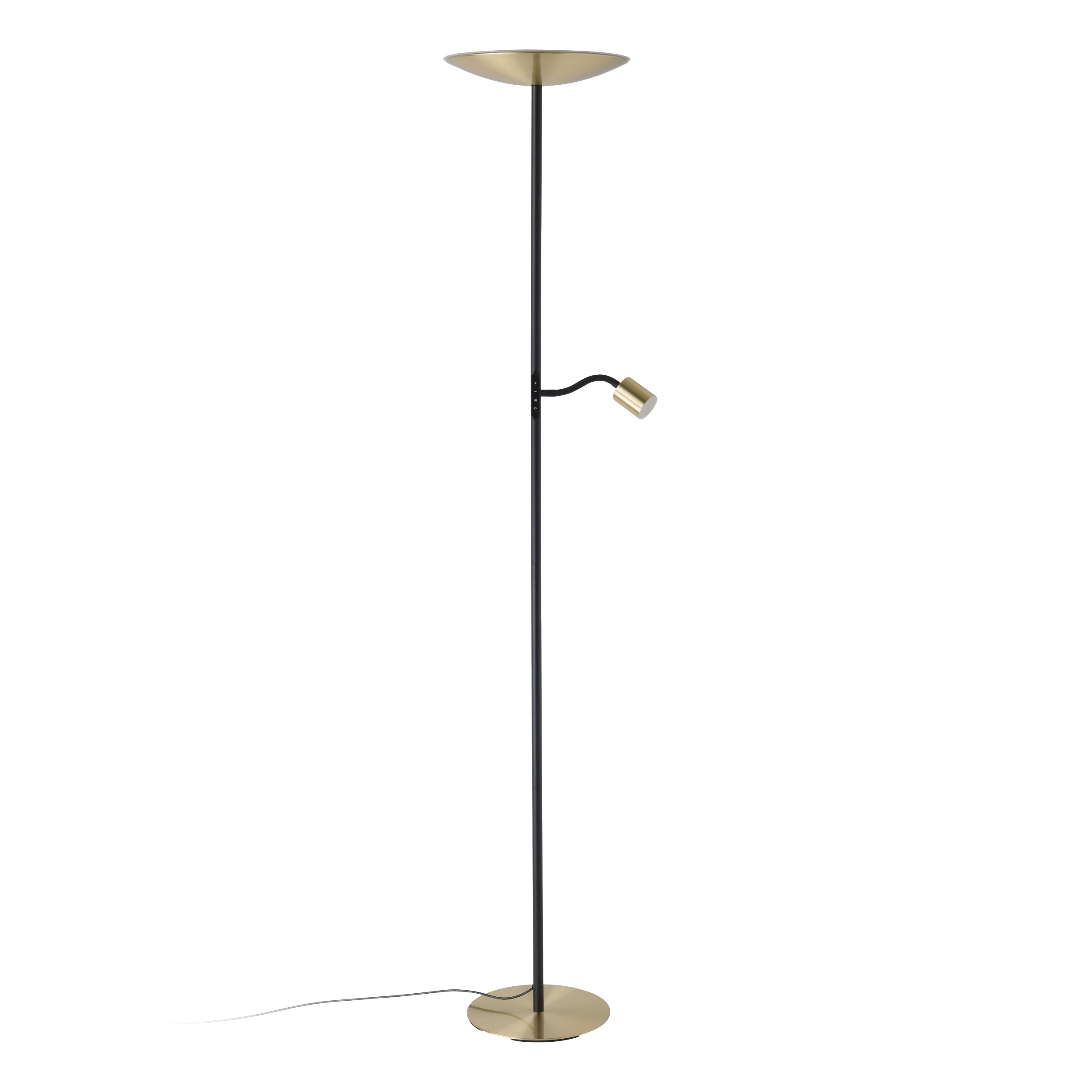 EGLO Conivarino Brushed Brass Steel LED Mother & Child Floor Lamp