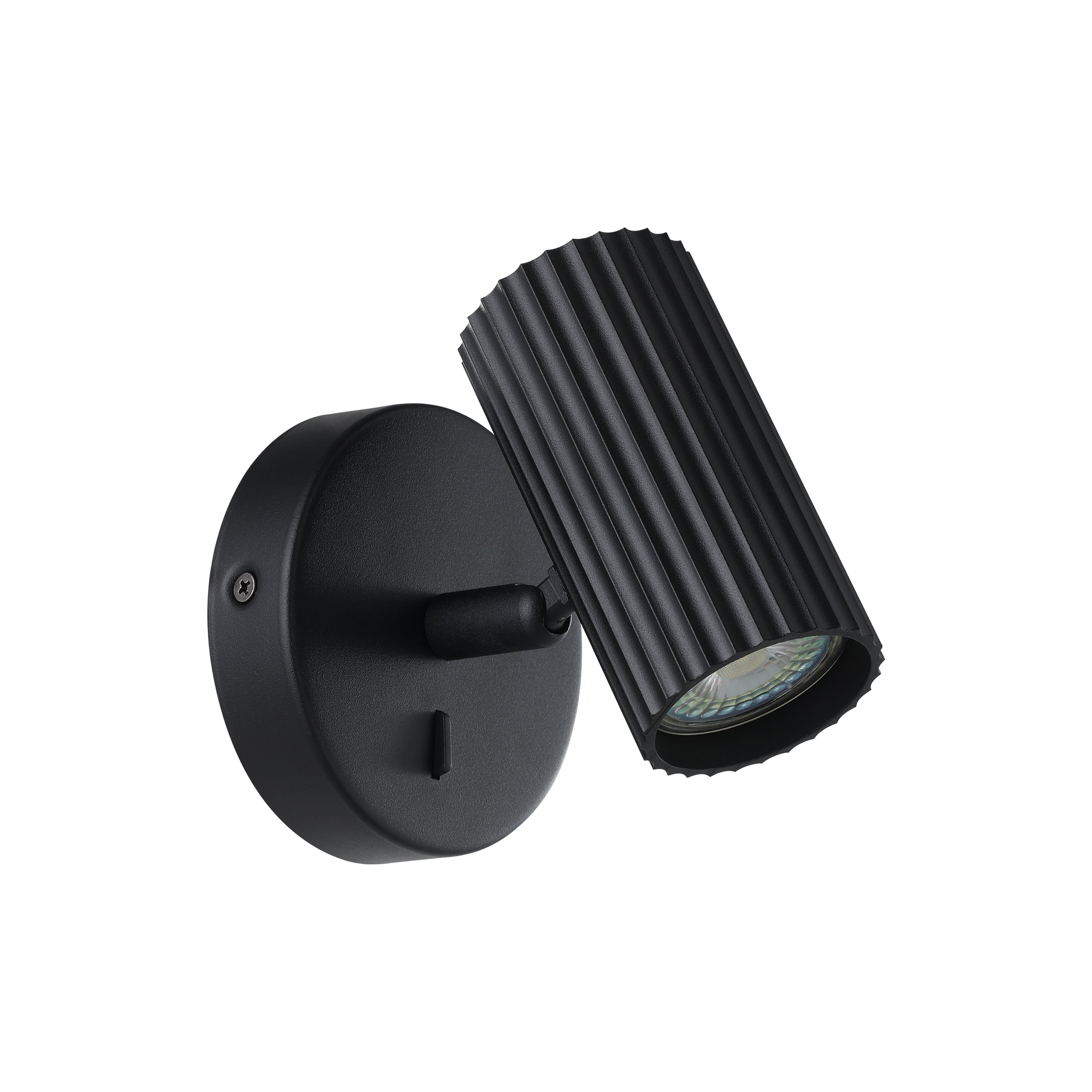 EGLO Portillo Aluminium & Steel Modern Wall Spotlight, Black