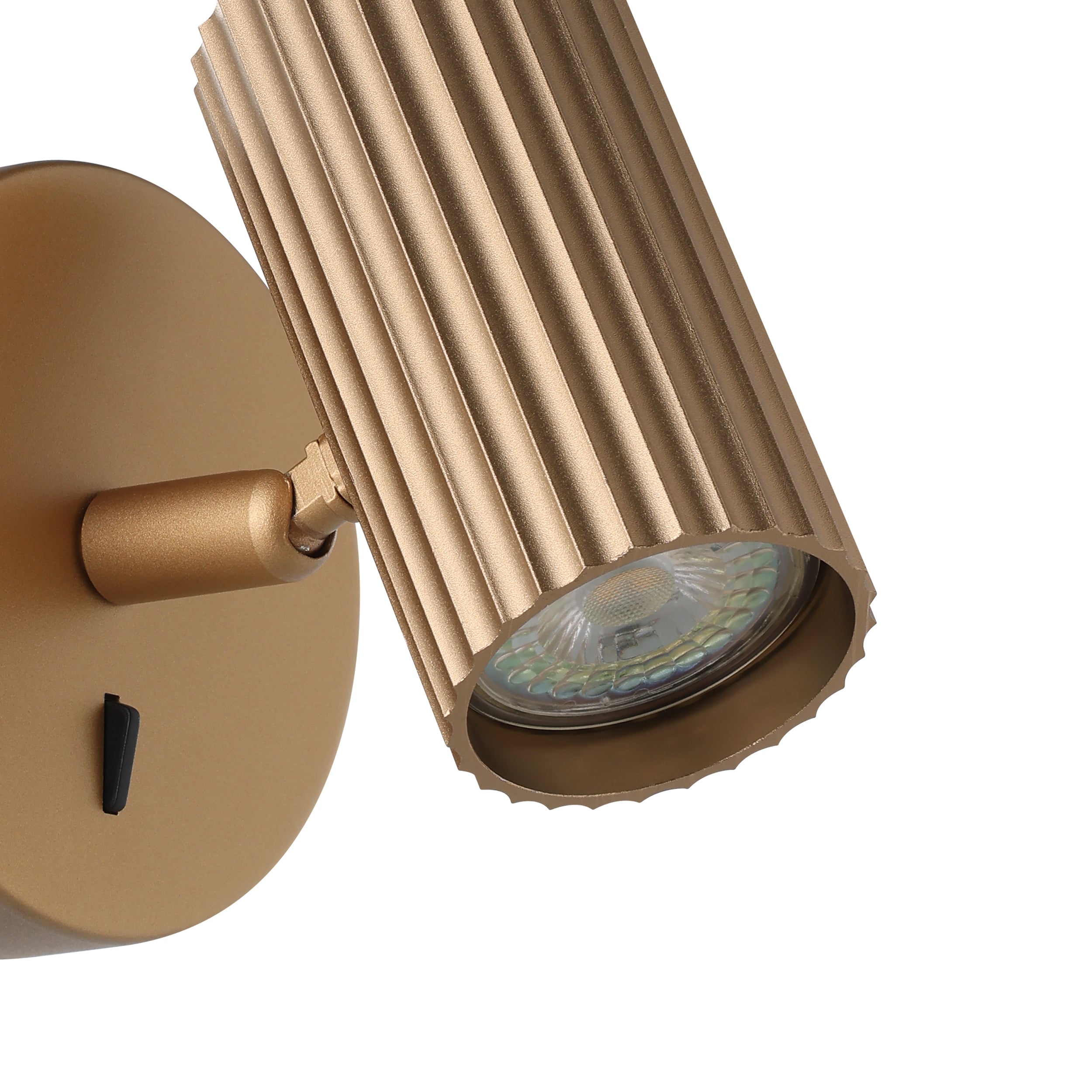 EGLO Portillo Aluminium & Steel Modern Wall Spotlight, Matte Brass