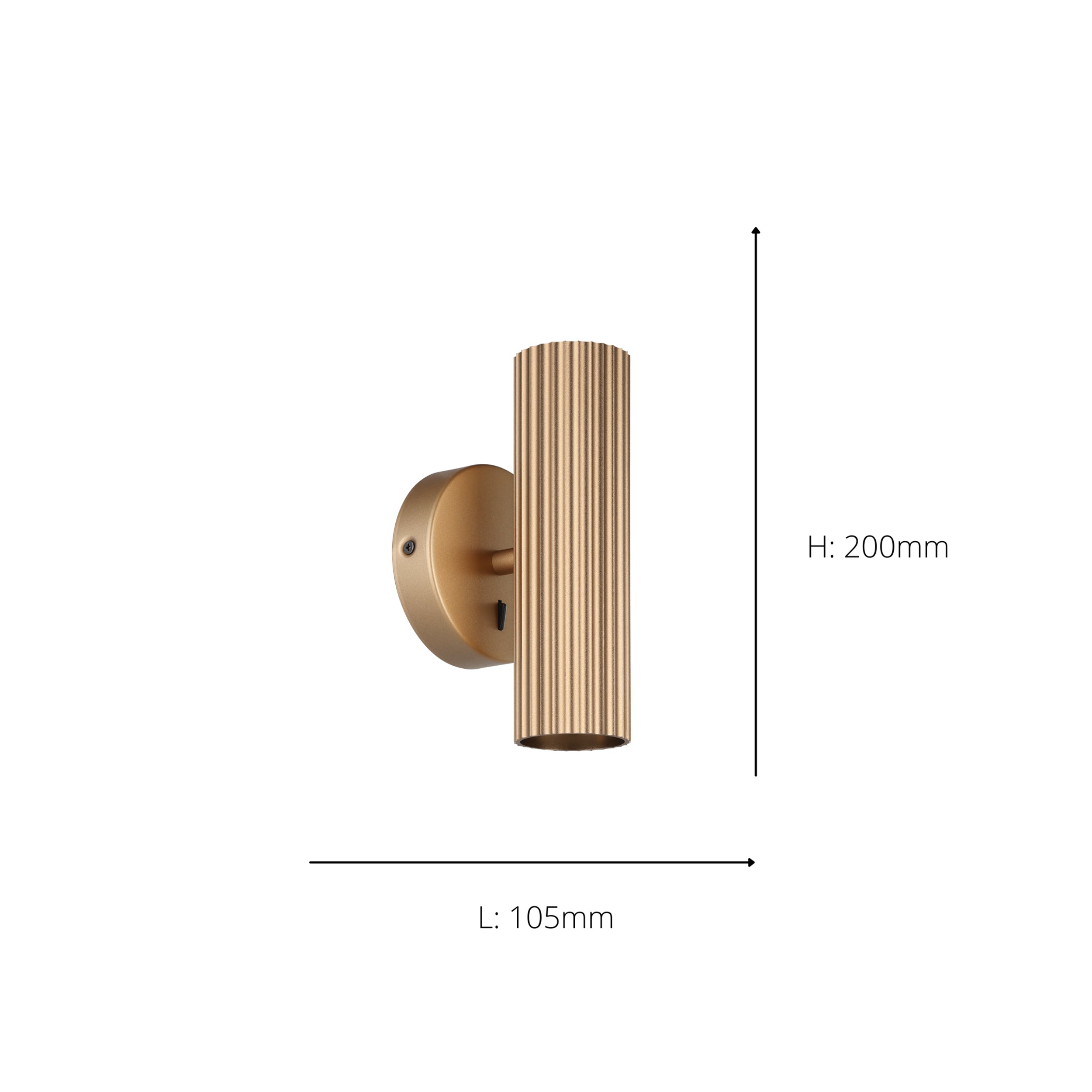EGLO Portillo Aluminium & Steel Modern Uplight & Wall Down Light, Matte Brass