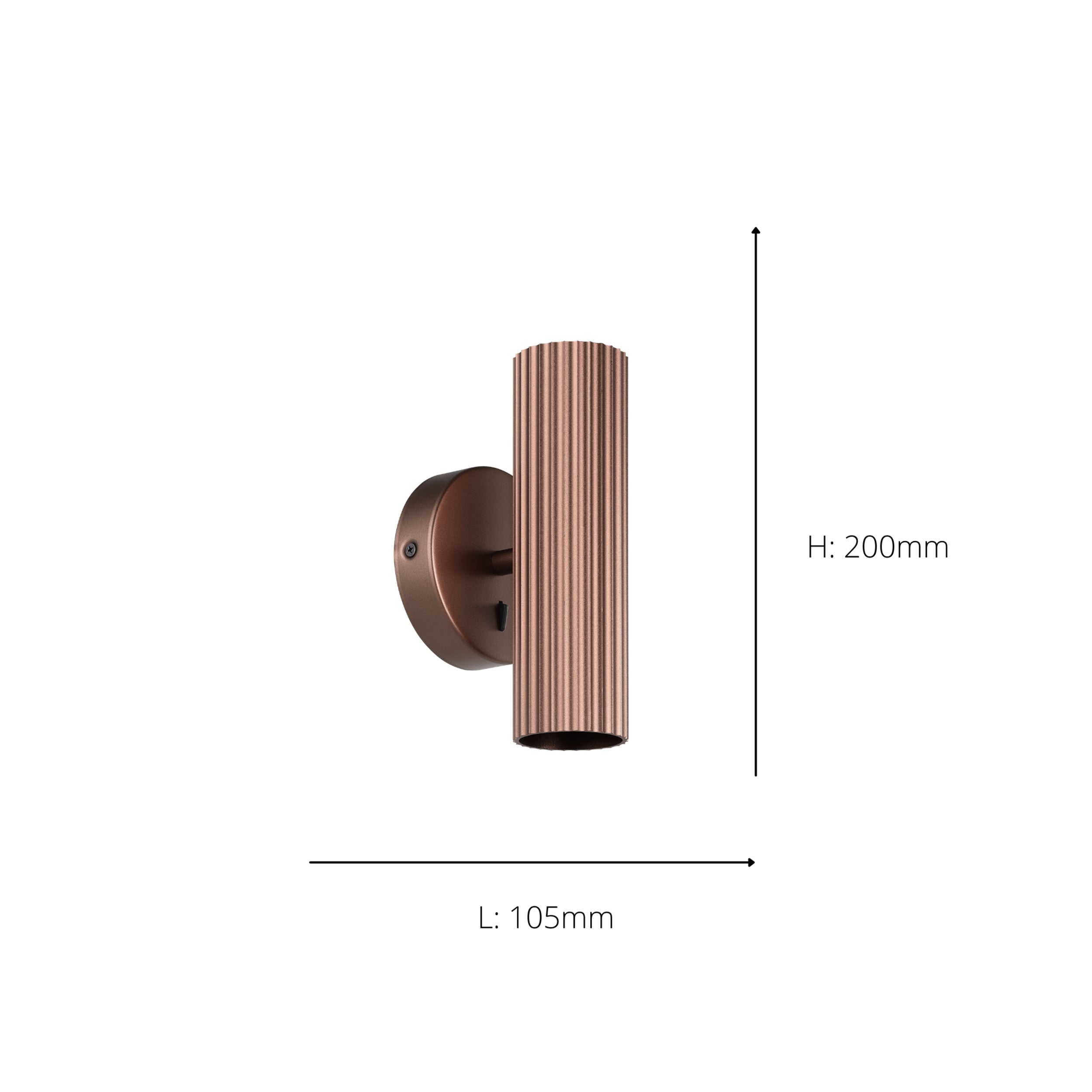 EGLO Portillo Aluminium & Steel Modern Uplight & Wall Down Light, Bronze
