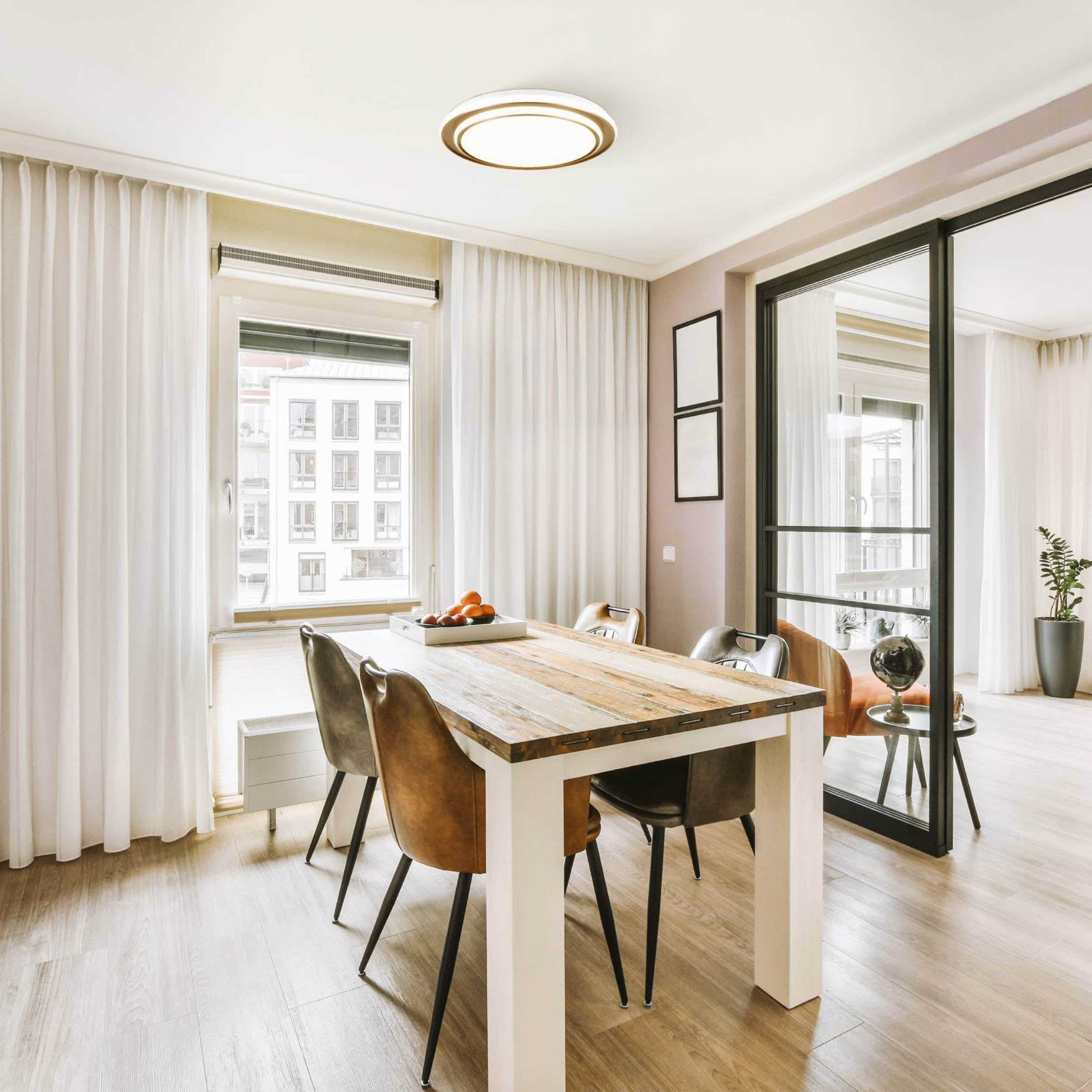 EGLO Moschetta Gold Steel LED Ceiling Light, (D) 49cm 902045