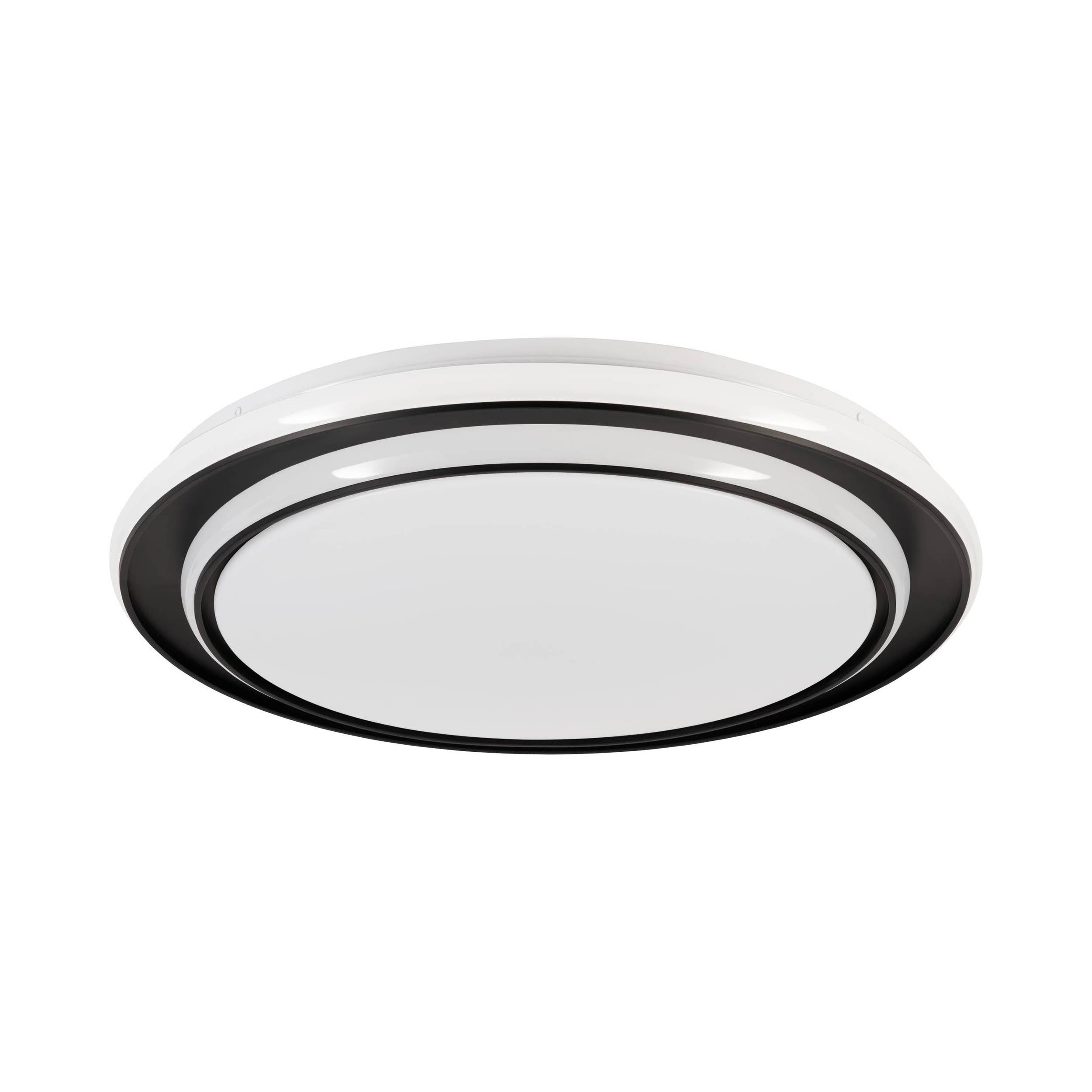 EGLO Moschetta Black Steel LED Ceiling Light, (D) 49cm 902047