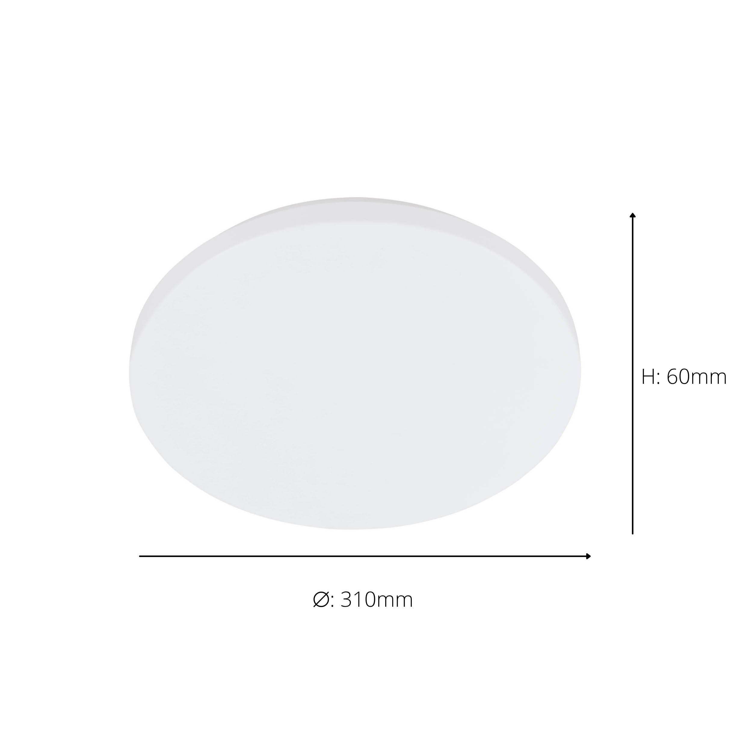 EGLO Frania-IP White Steel LED CCT Bathroom Ceiling Light