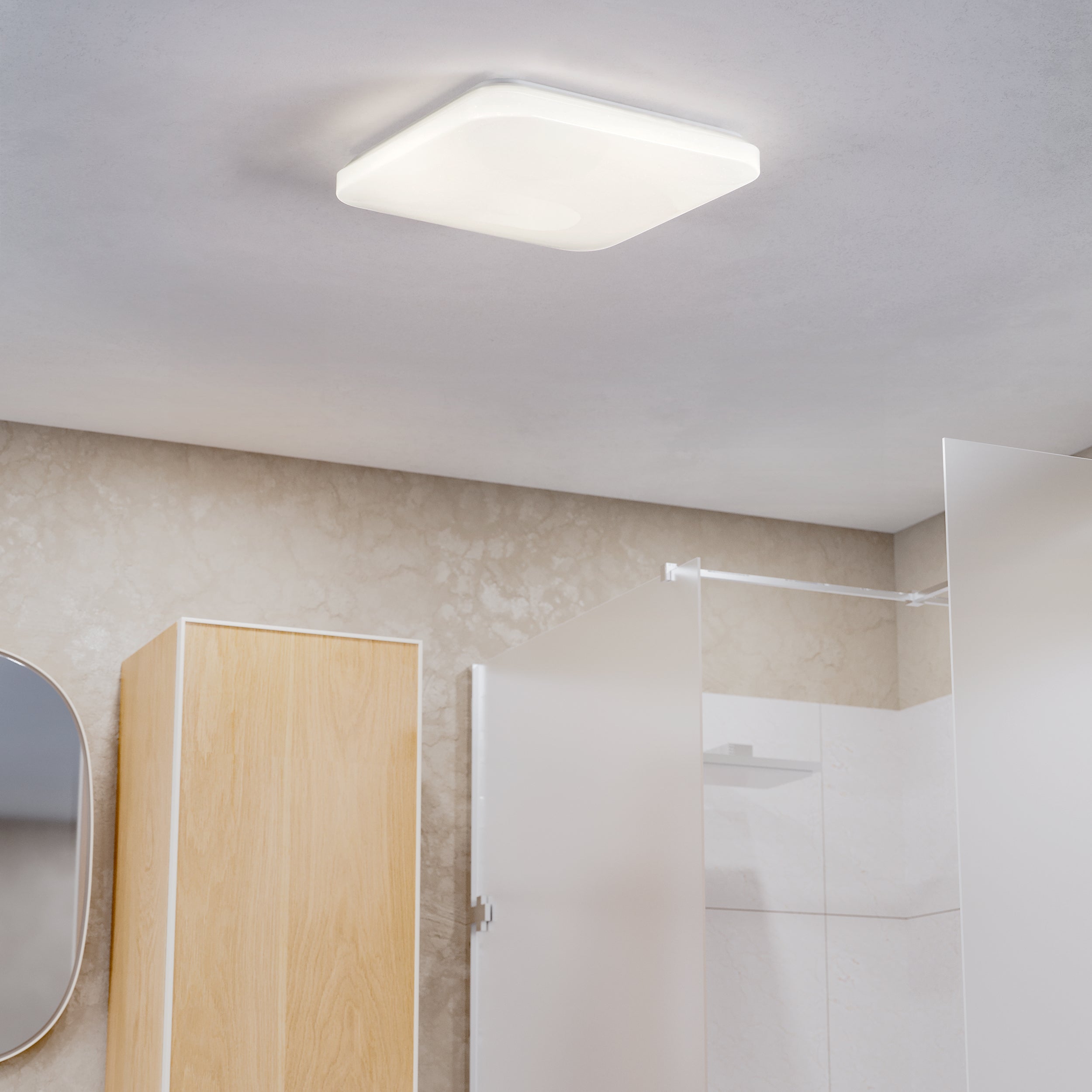 EGLO Frania White Steel & Plastic LED Ceiling Light