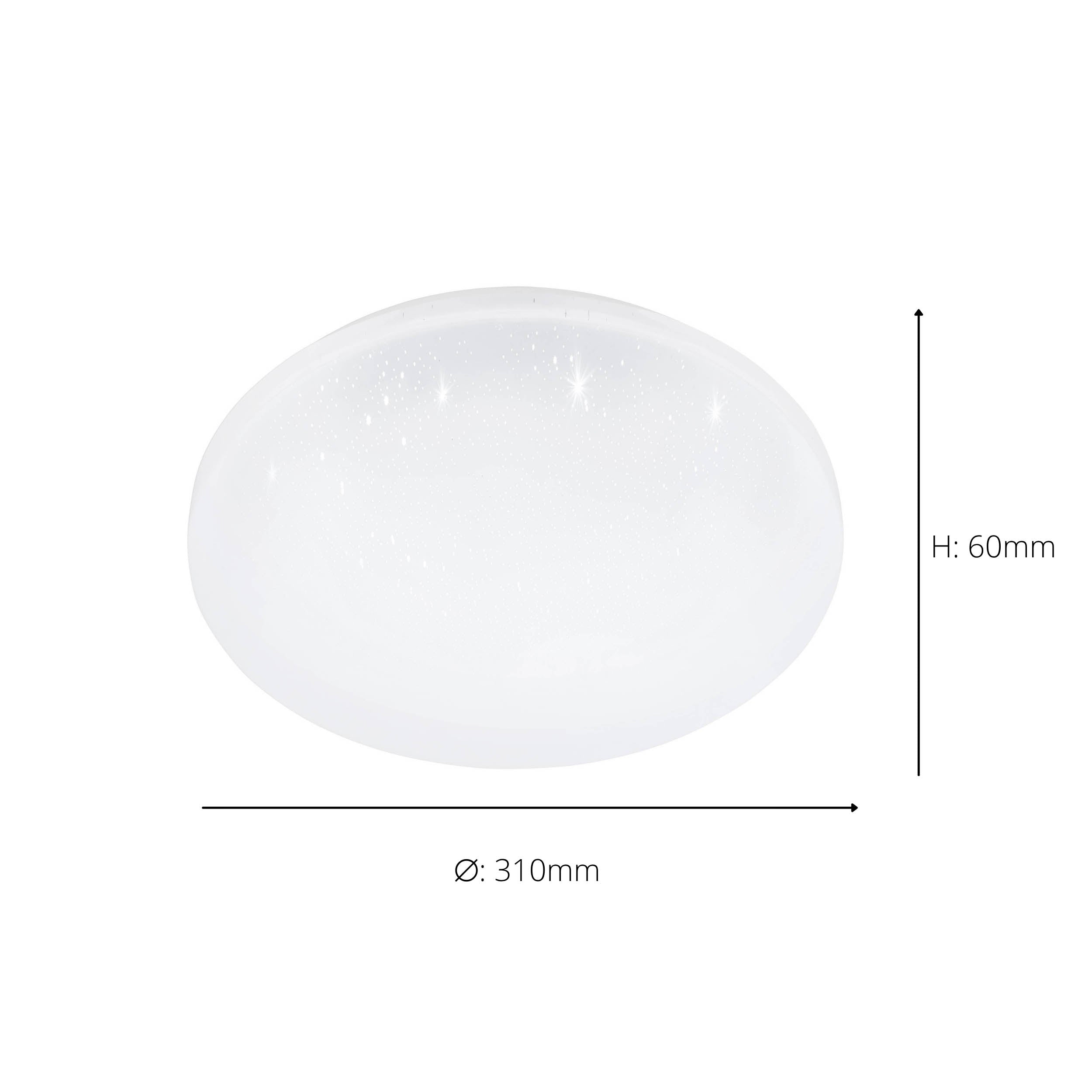 EGLO Frania-IP White Steel & Plastic LED CCT Bathroom Ceiling Light