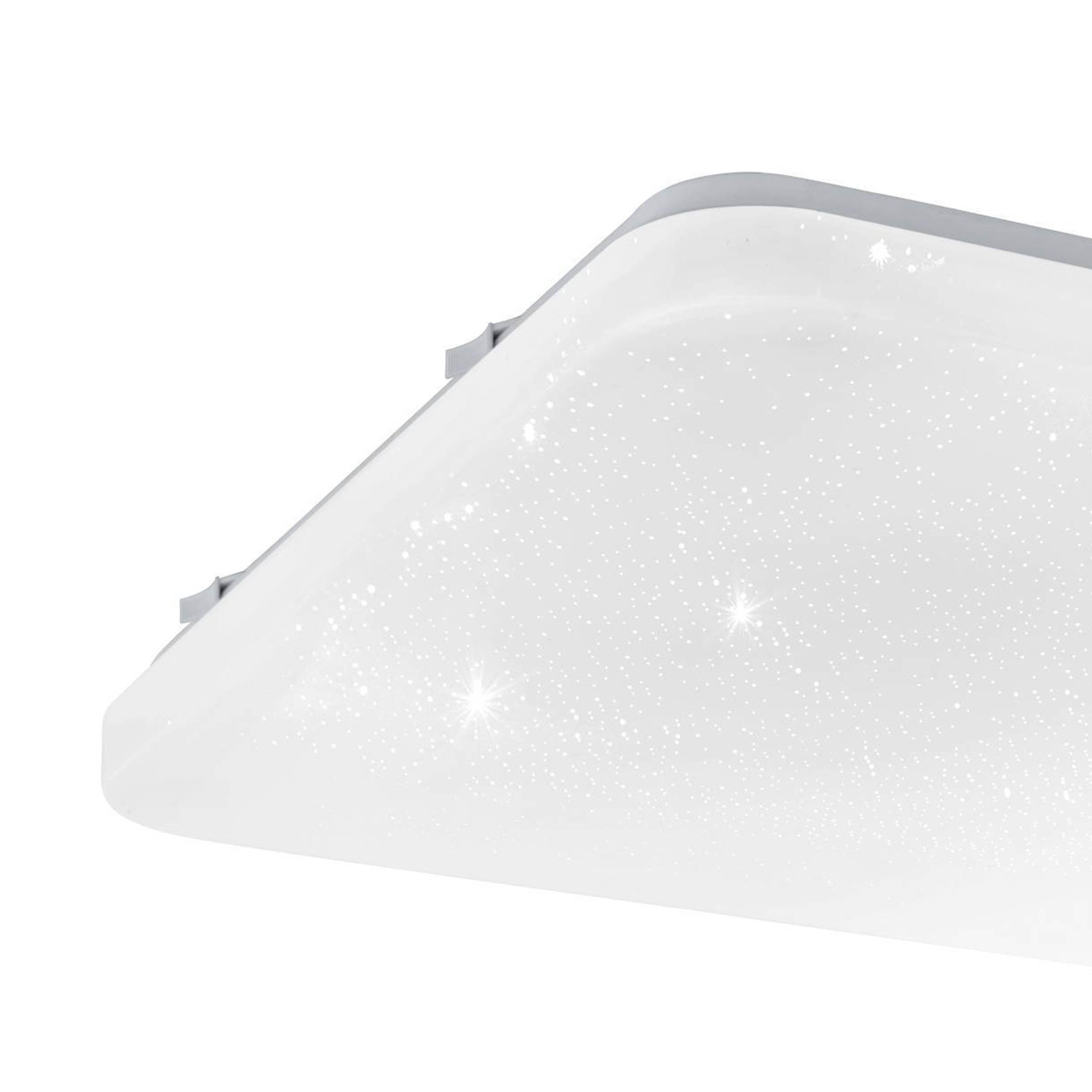 EGLO Frania-IP White Steel LED CCT Square Bathroom Ceiling Light