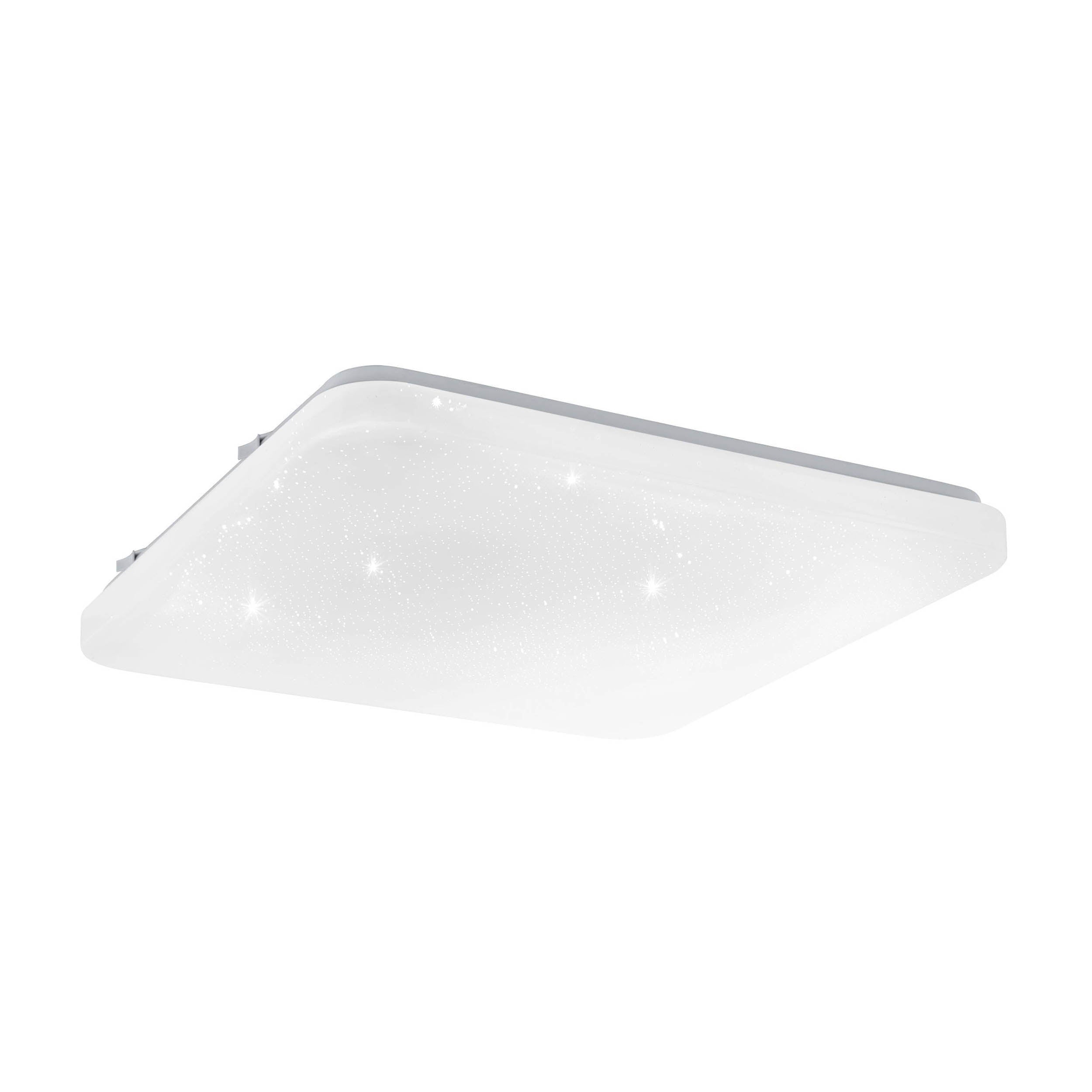 EGLO Frania-IP White Steel LED CCT Square Bathroom Ceiling Light