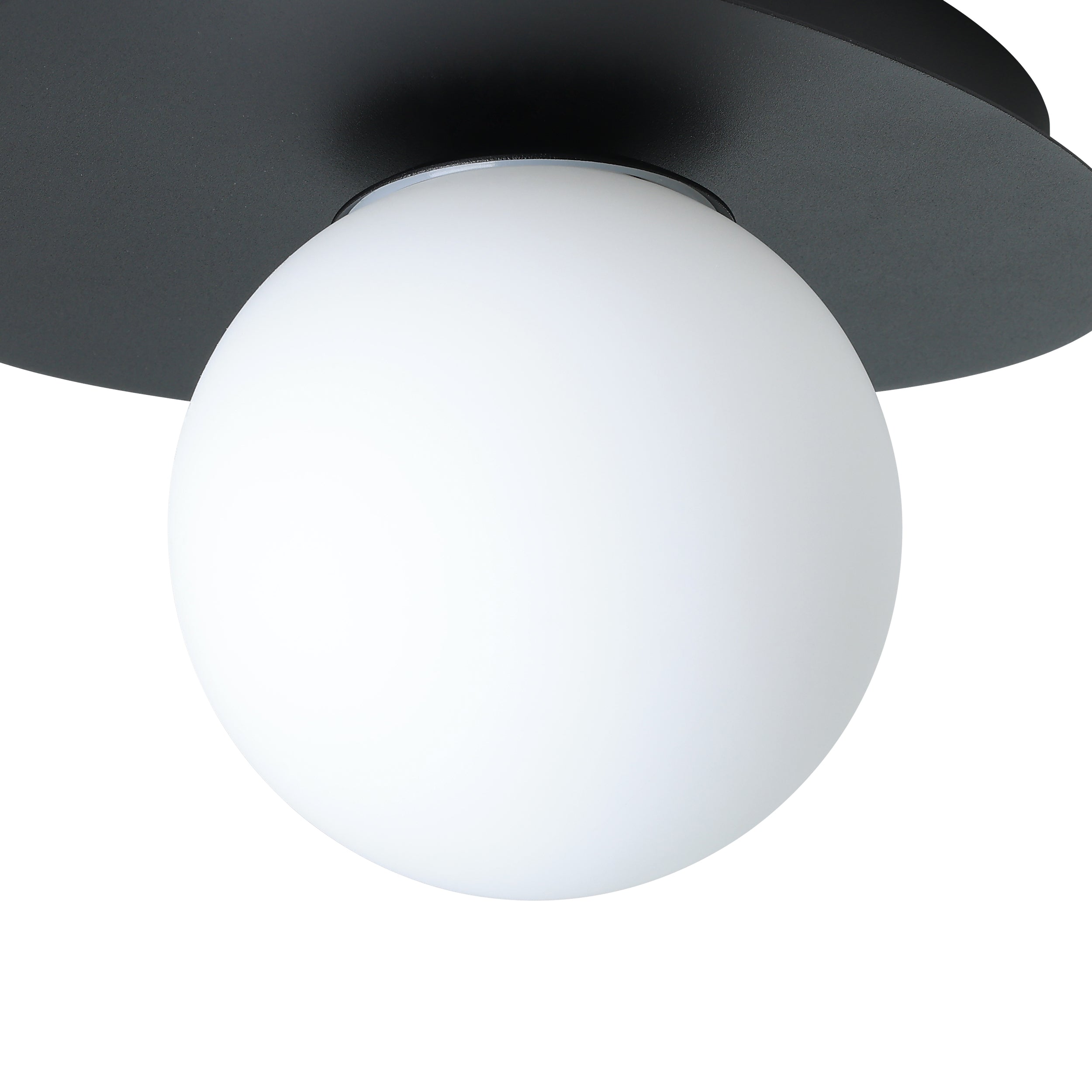 EGLO Castrovido Matte Glass & Steel Modern Bathroom Wall Light, Black