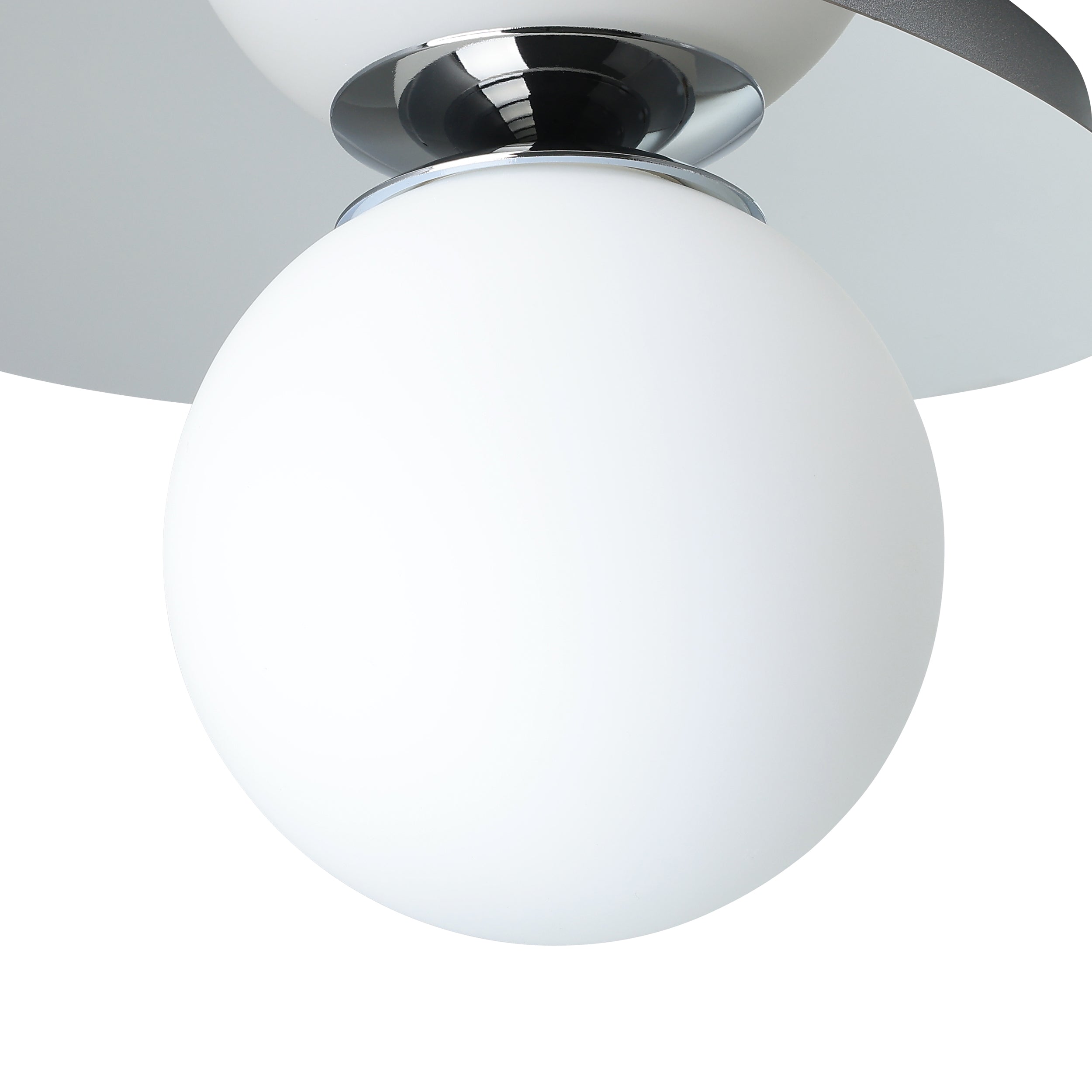 EGLO Castrovido Matte Glass & Steel Modern Bathroom Wall Light, Chrome