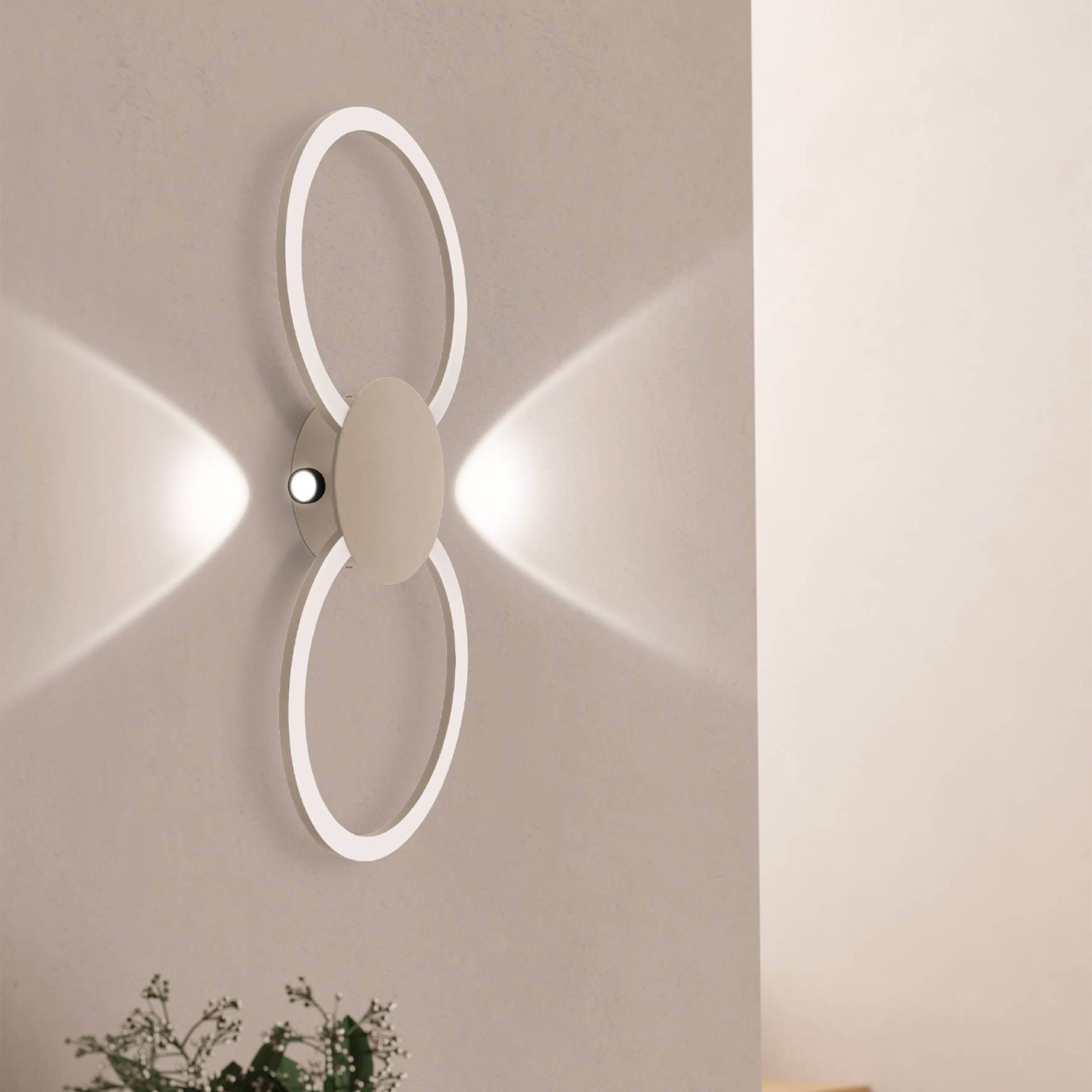 EGLO Venticello 1 Sandy Aluminium LED Wall Light