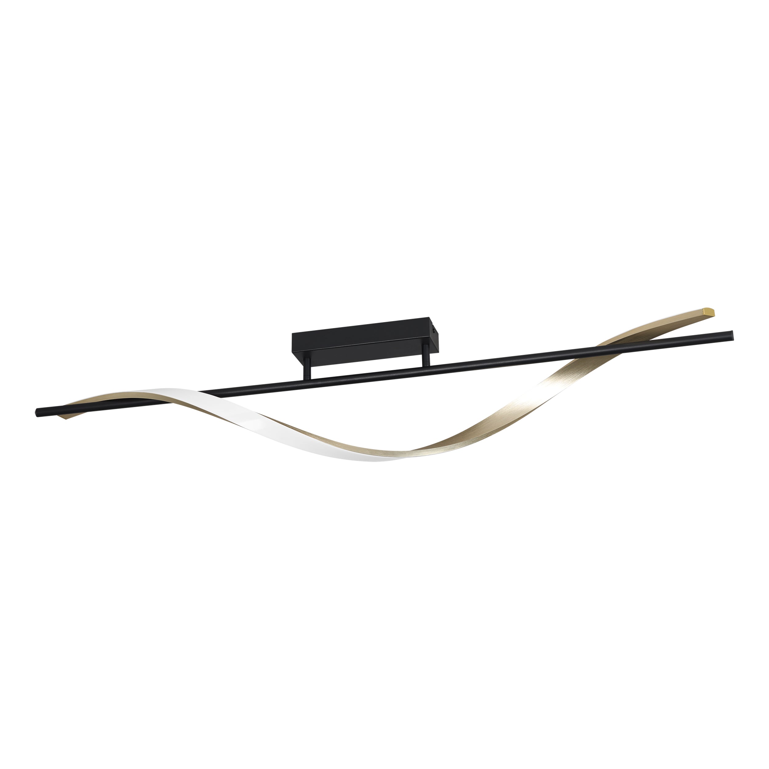 EGLO Conaprato Black & Brushed Brass Modern Ceiling Light