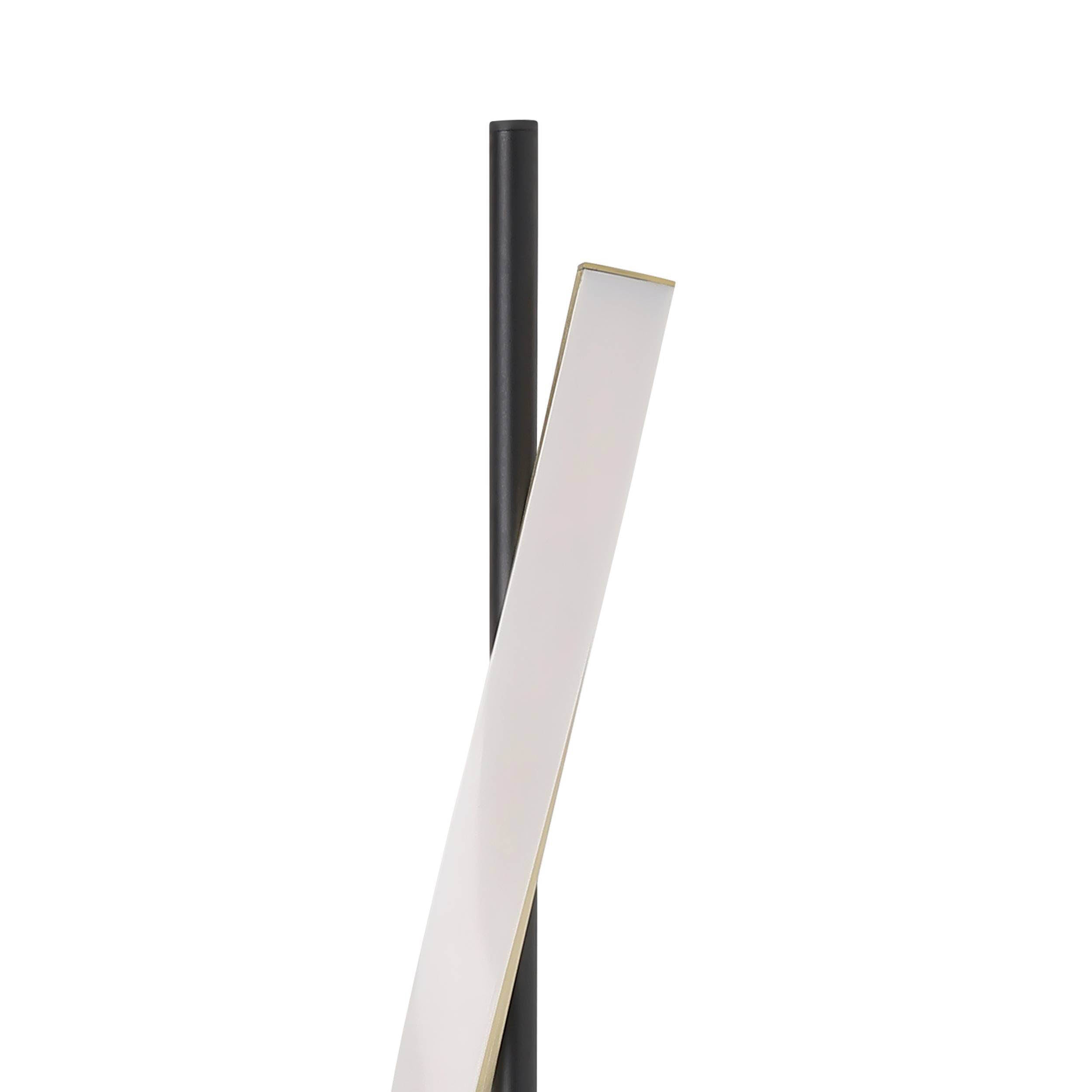 EGLO Conaprato Black & Brushed Brass LED Modern Floor Light