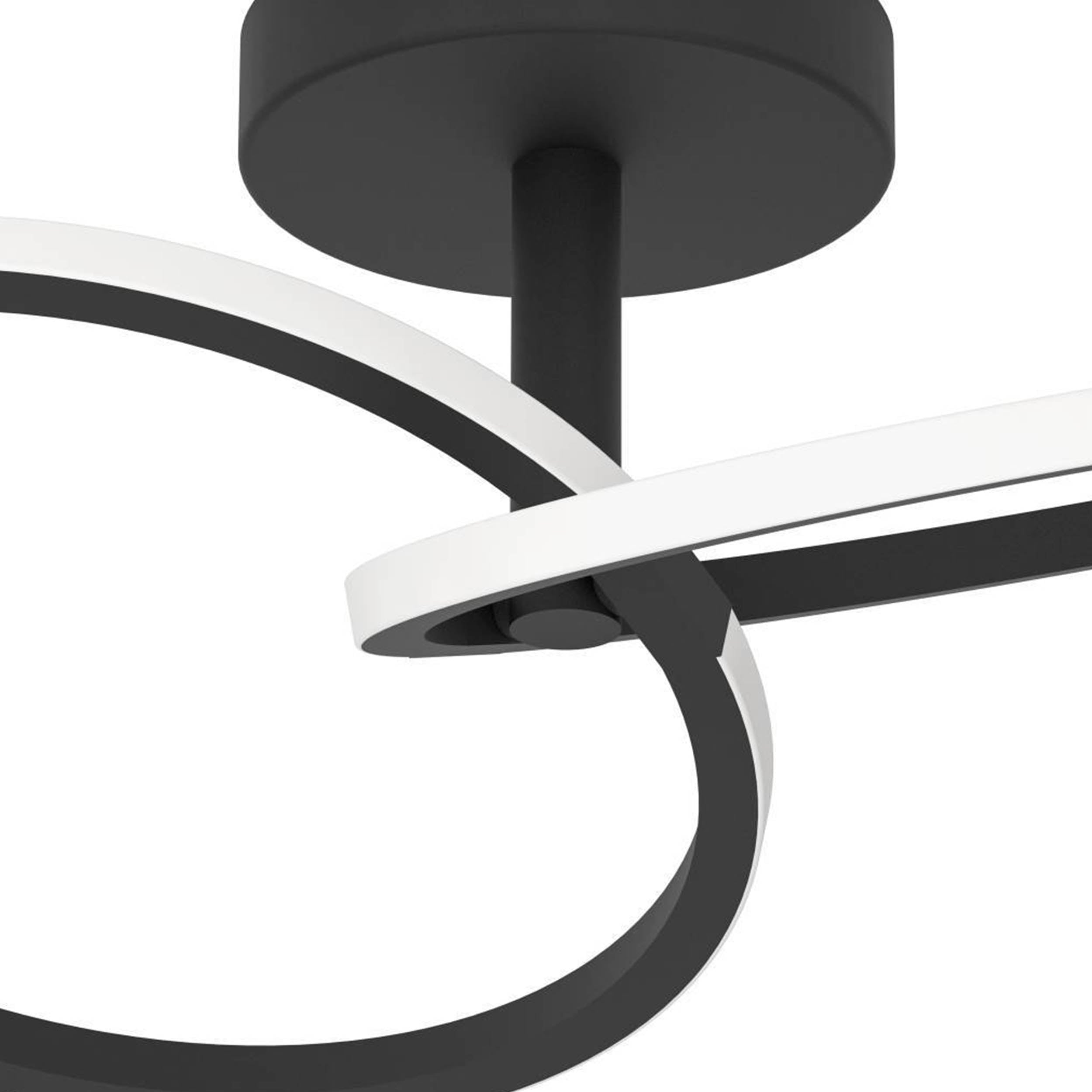 EGLO Congiunti Black Steel LED Dual Profile Ceiling Light