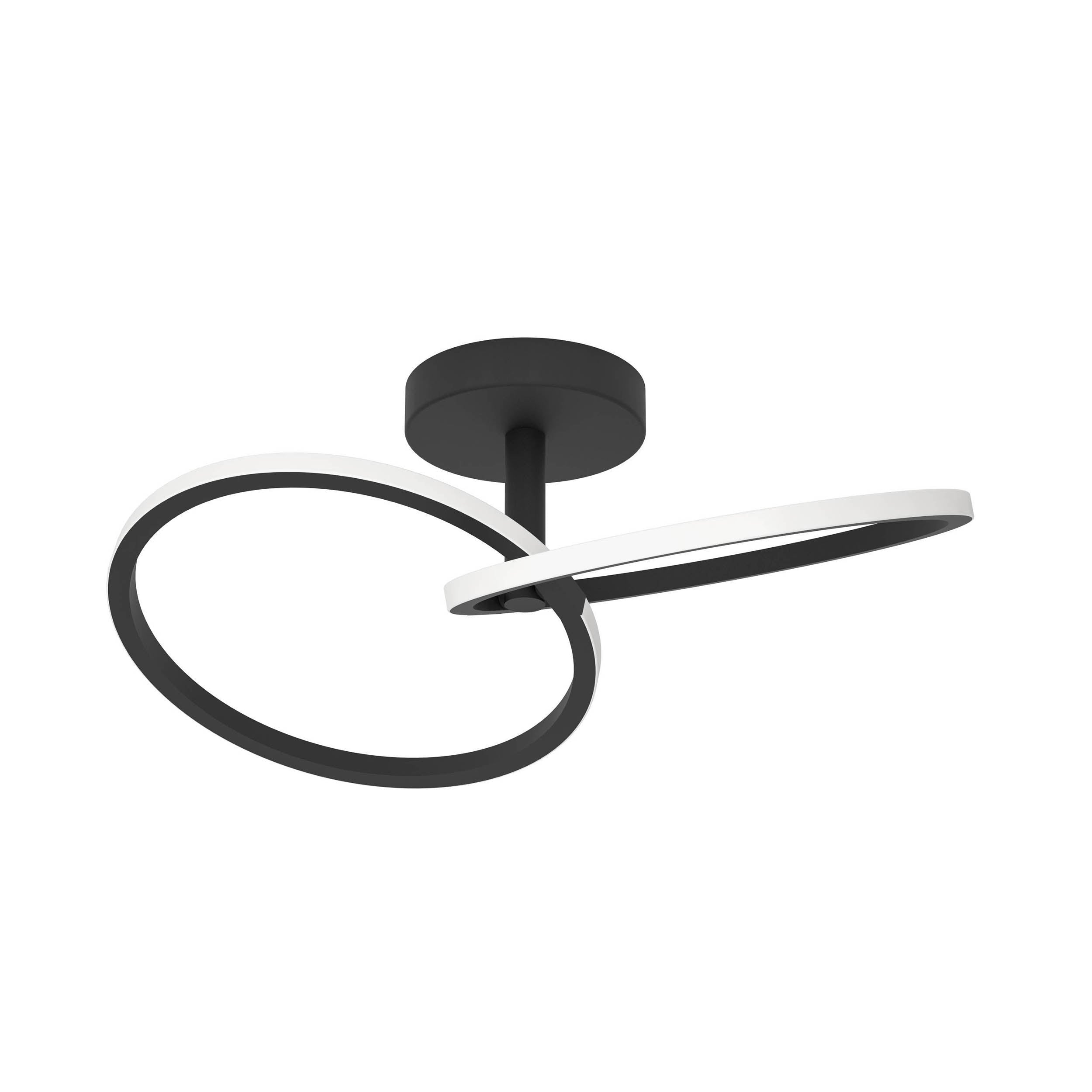 EGLO Congiunti Black Steel LED Dual Profile Ceiling Light