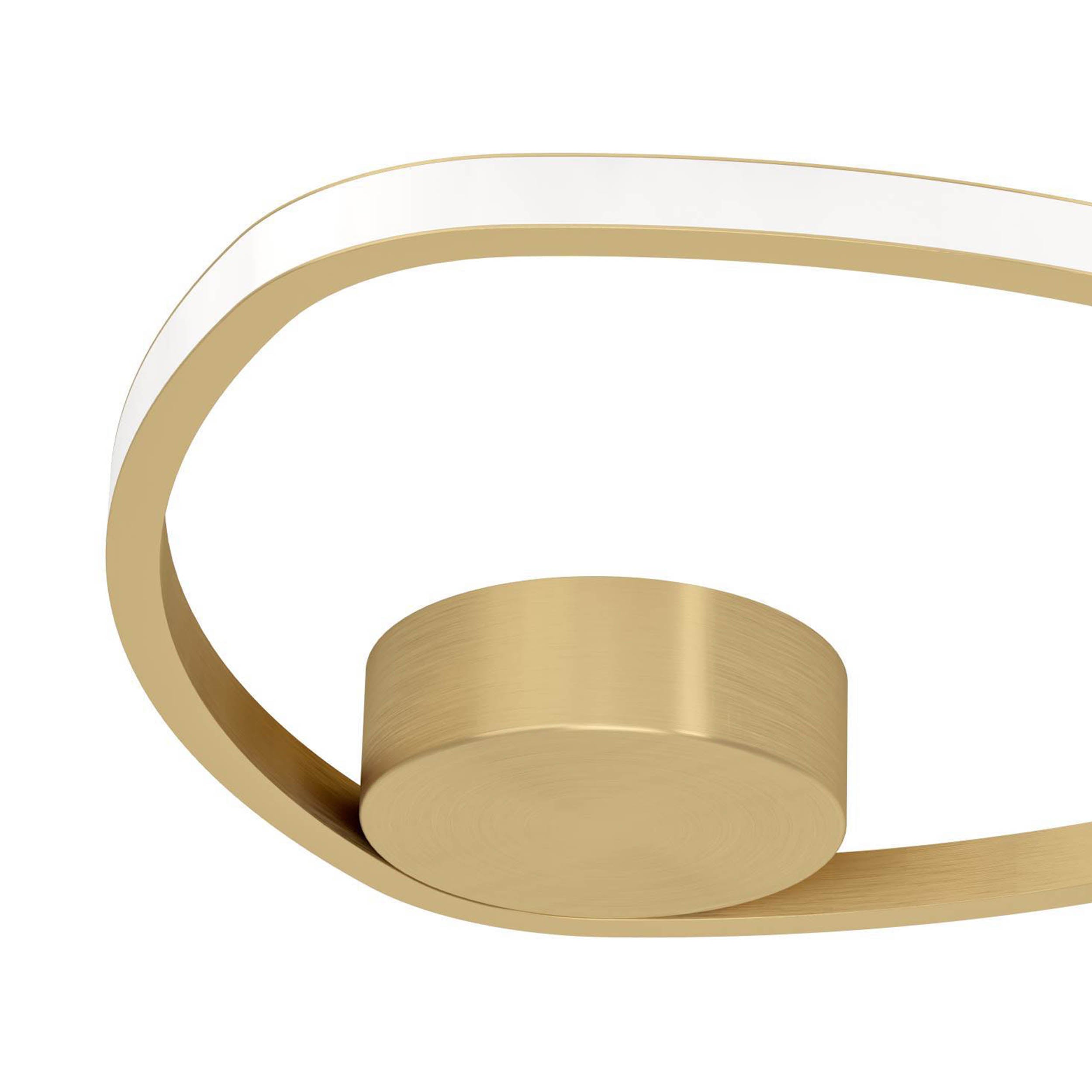 EGLO Moschella Brushed Brass Steel & Aluminium LED Ceiling Light