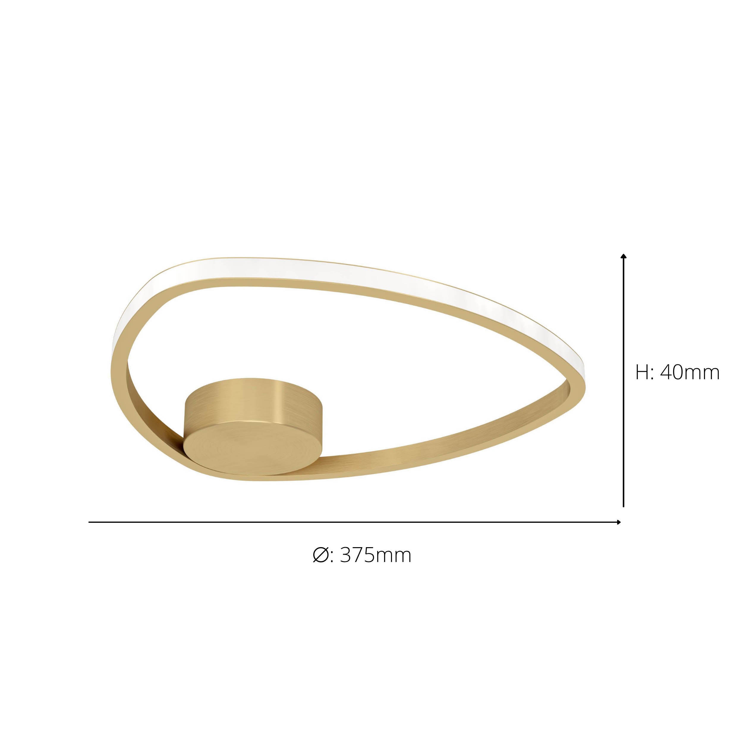 EGLO Moschella Brushed Brass Steel & Aluminium LED Ceiling Light