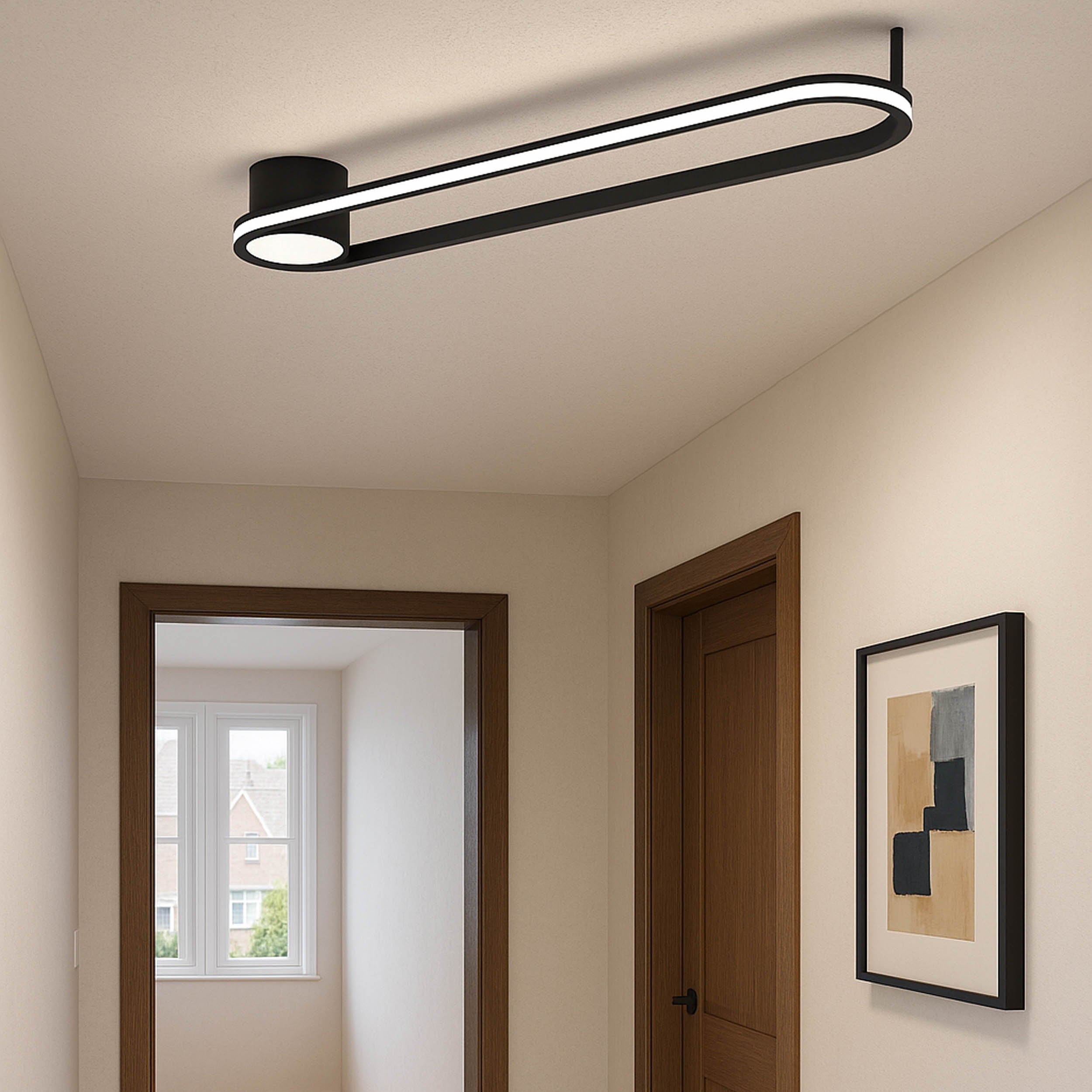 EGLO Collecorvino Black Steel & Aluminum LED Ceiling Light