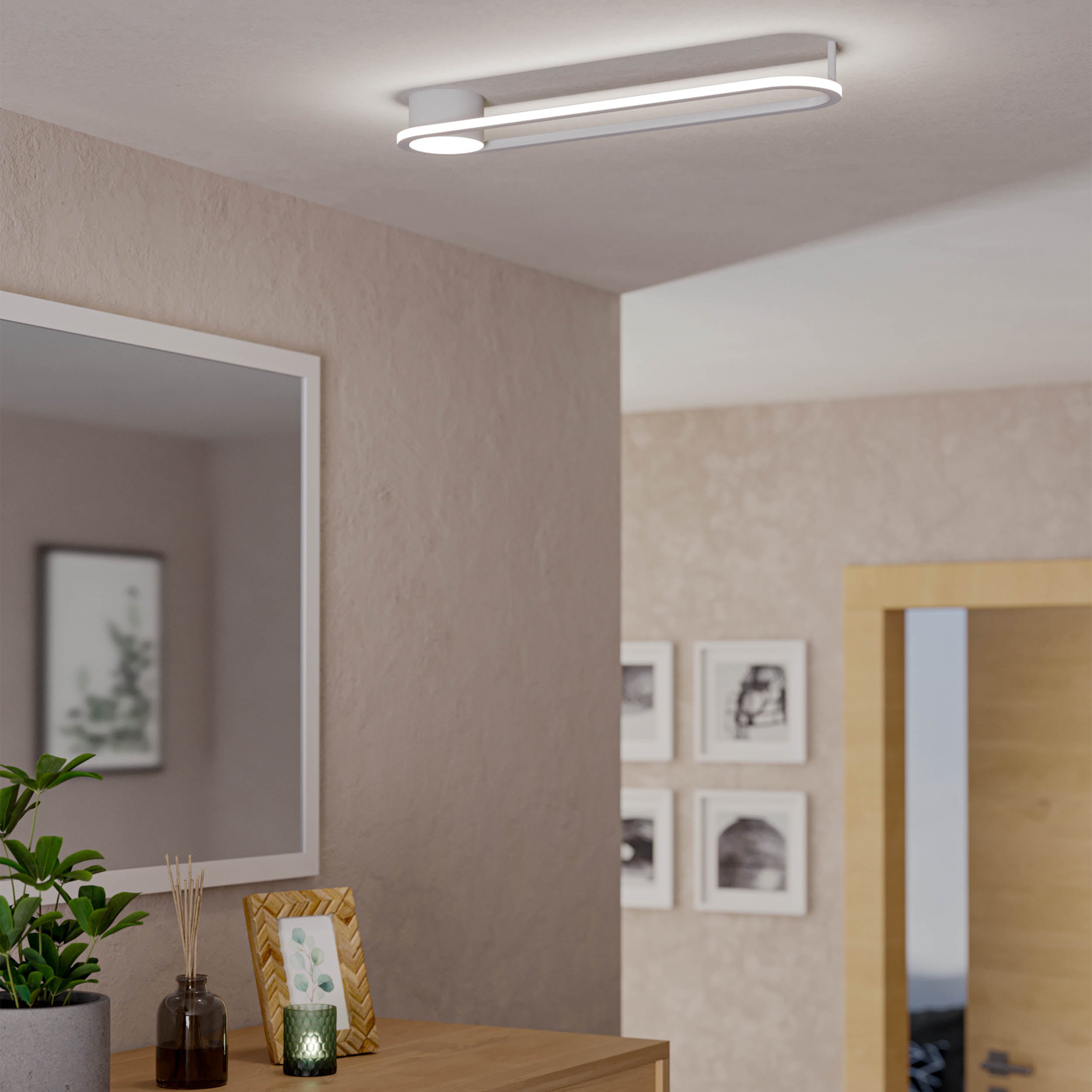 EGLO Collecorvino White Steel & Aluminum LED Ceiling Light