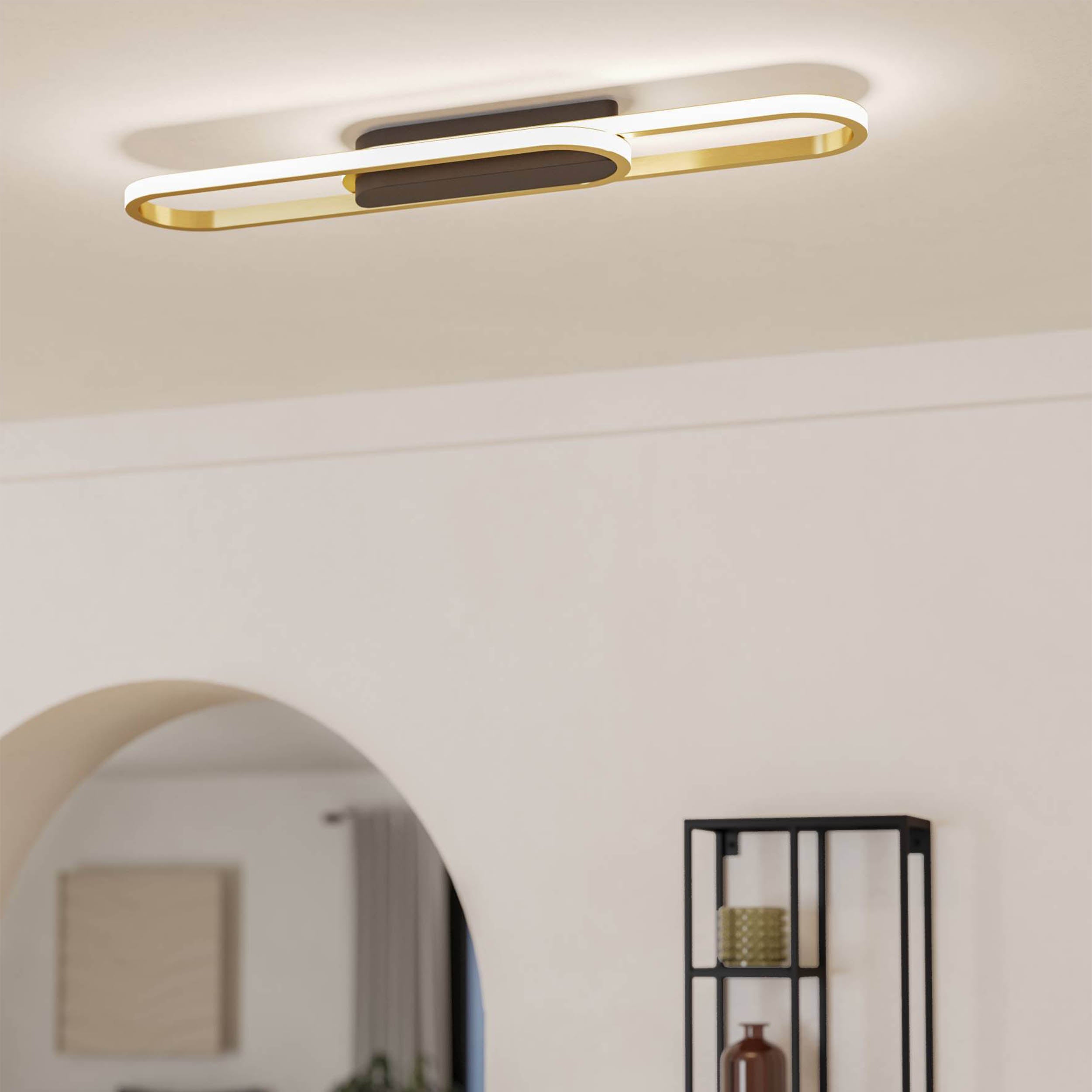 EGLO Conivarena Black Steel LED Modern Ceiling Light