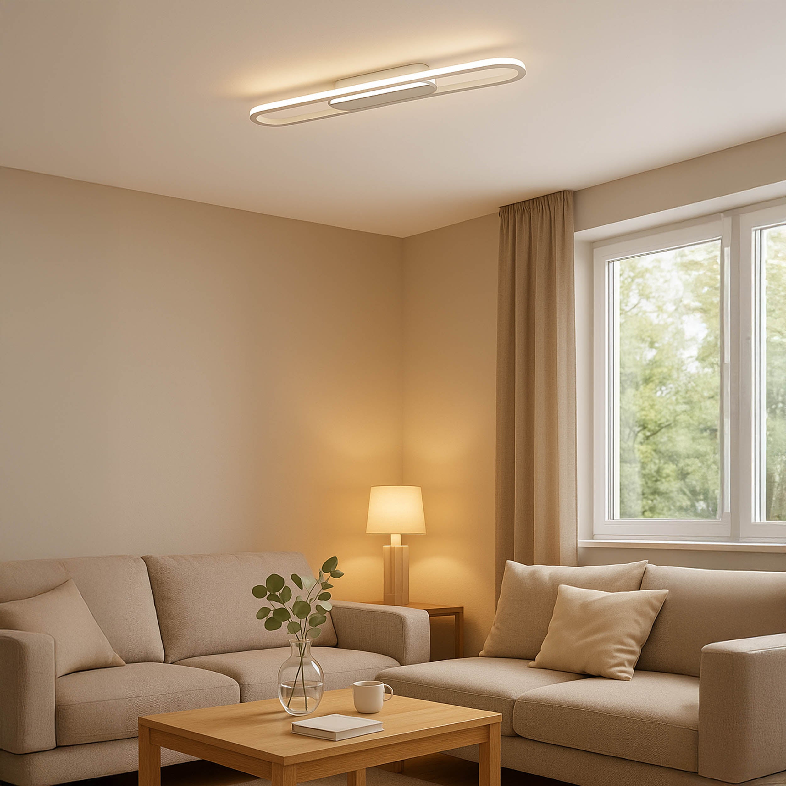 EGLO Conivarena Chrome Steel LED Modern Ceiling Light