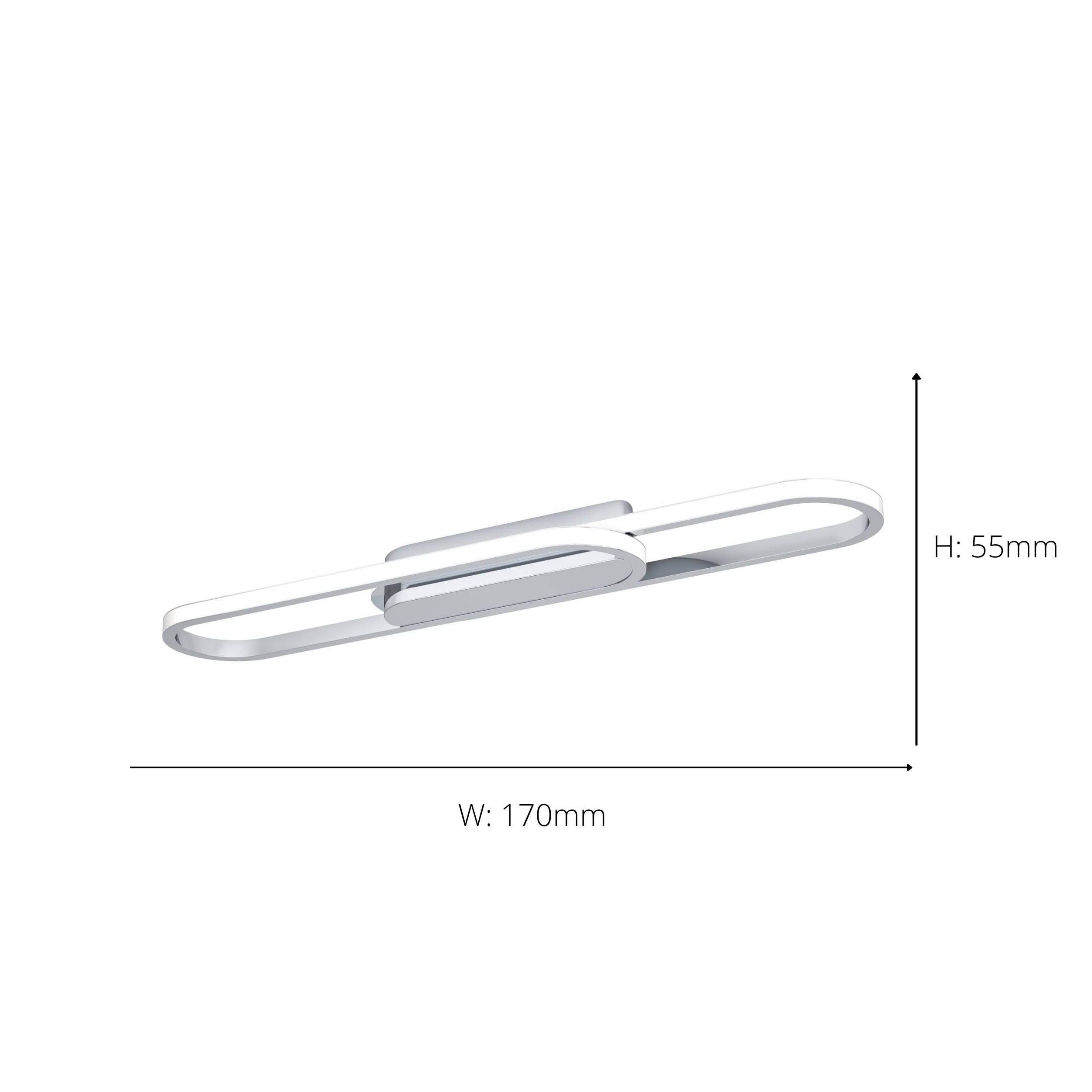 EGLO Conivarena Chrome Steel LED Modern Ceiling Light