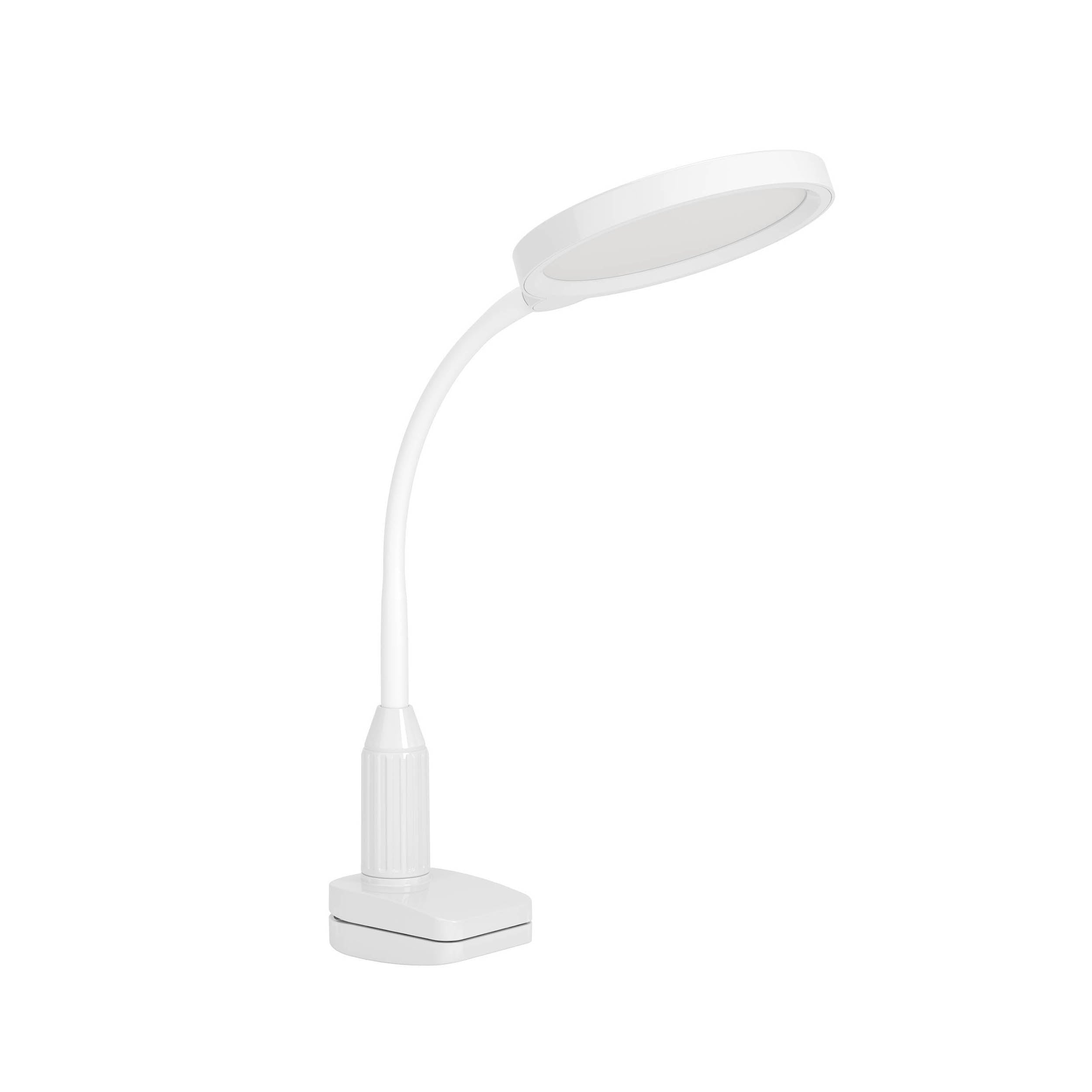 EGLO Lauro White Plastic LED Clamp Table Light