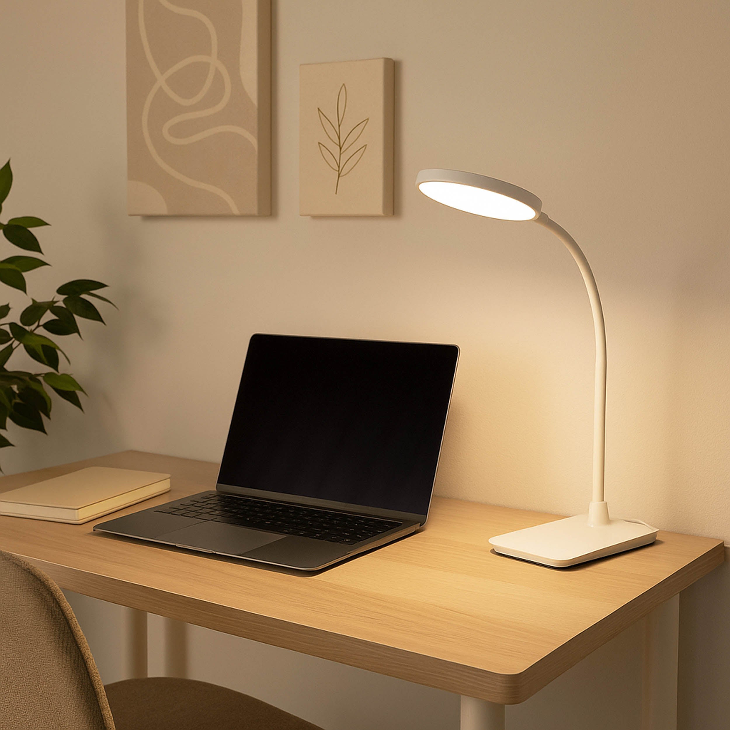 EGLO Lauro White Plastic LED Table Light
