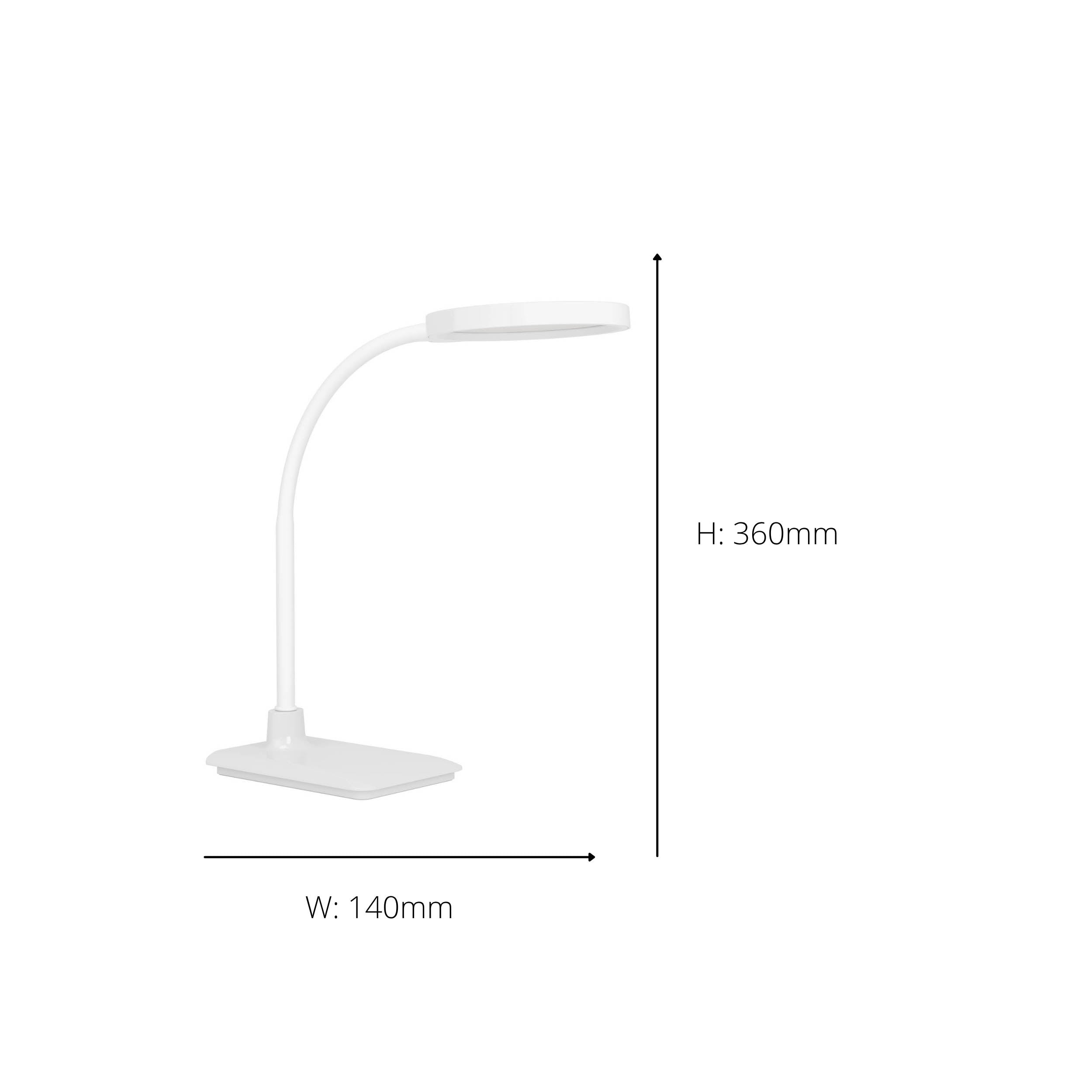 EGLO Lauro White Plastic LED Table Light
