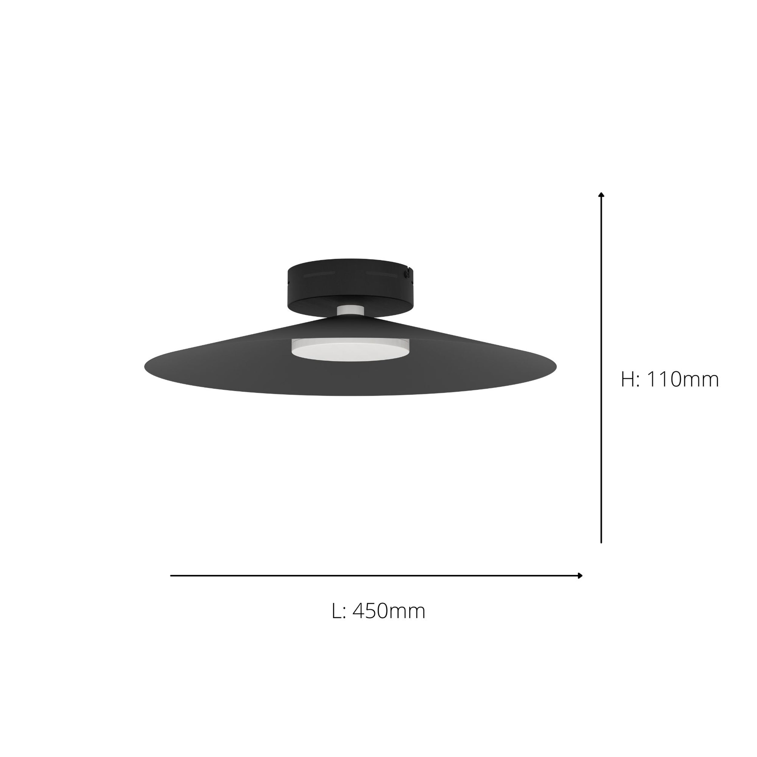 EGLO Conomavilla-Z Black Ceiling Light