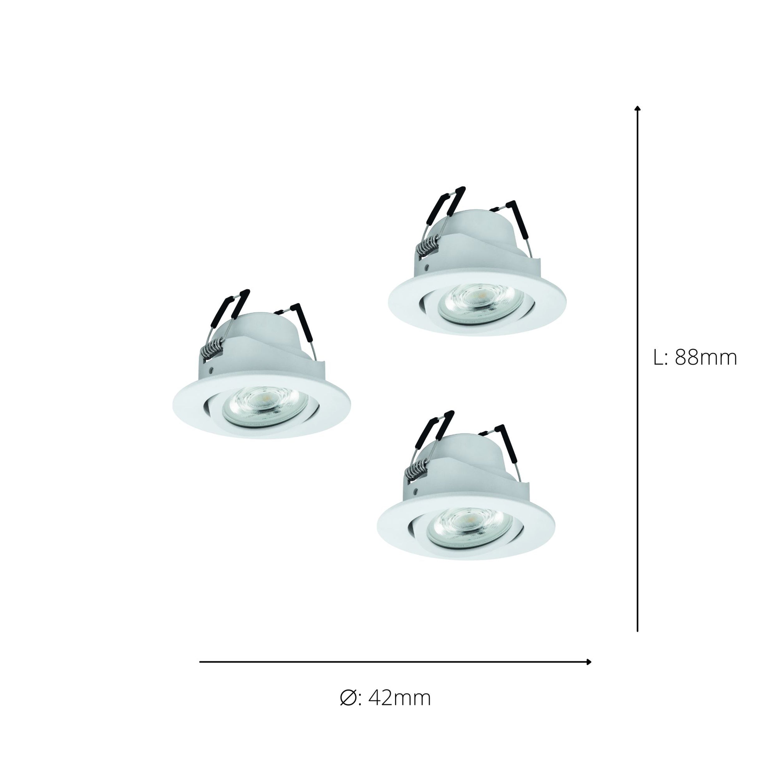 EGLO Saliceto-Z White Recessed Sport Light