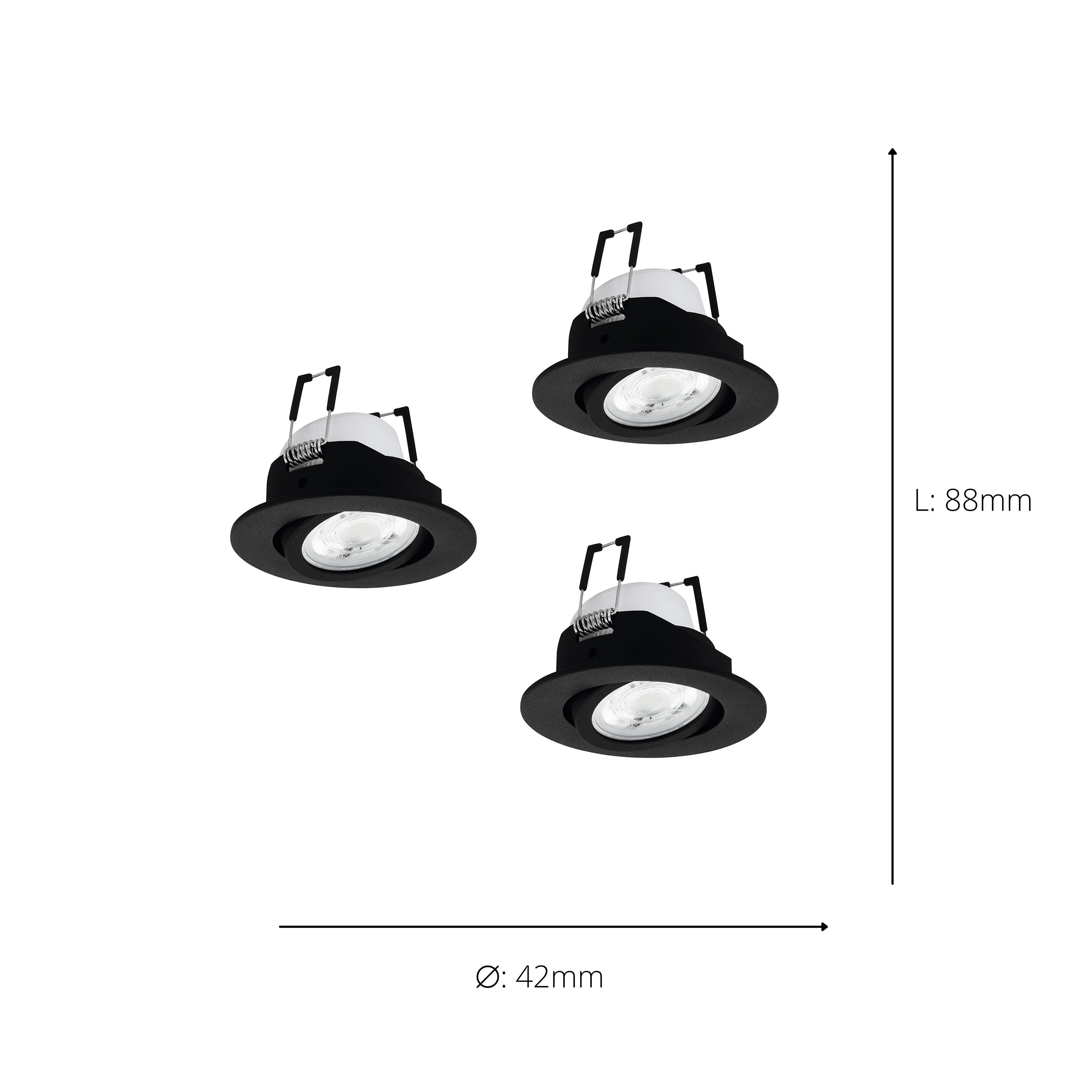 EGLO Saliceto-Z Black Recessed Sport Light