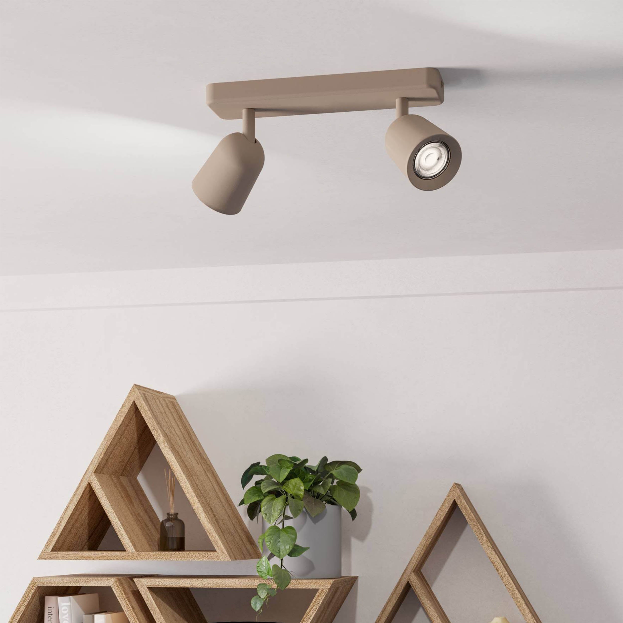 EGLO Camaldoli Sandy Steel Contemporary IP20 Dual Spotlight