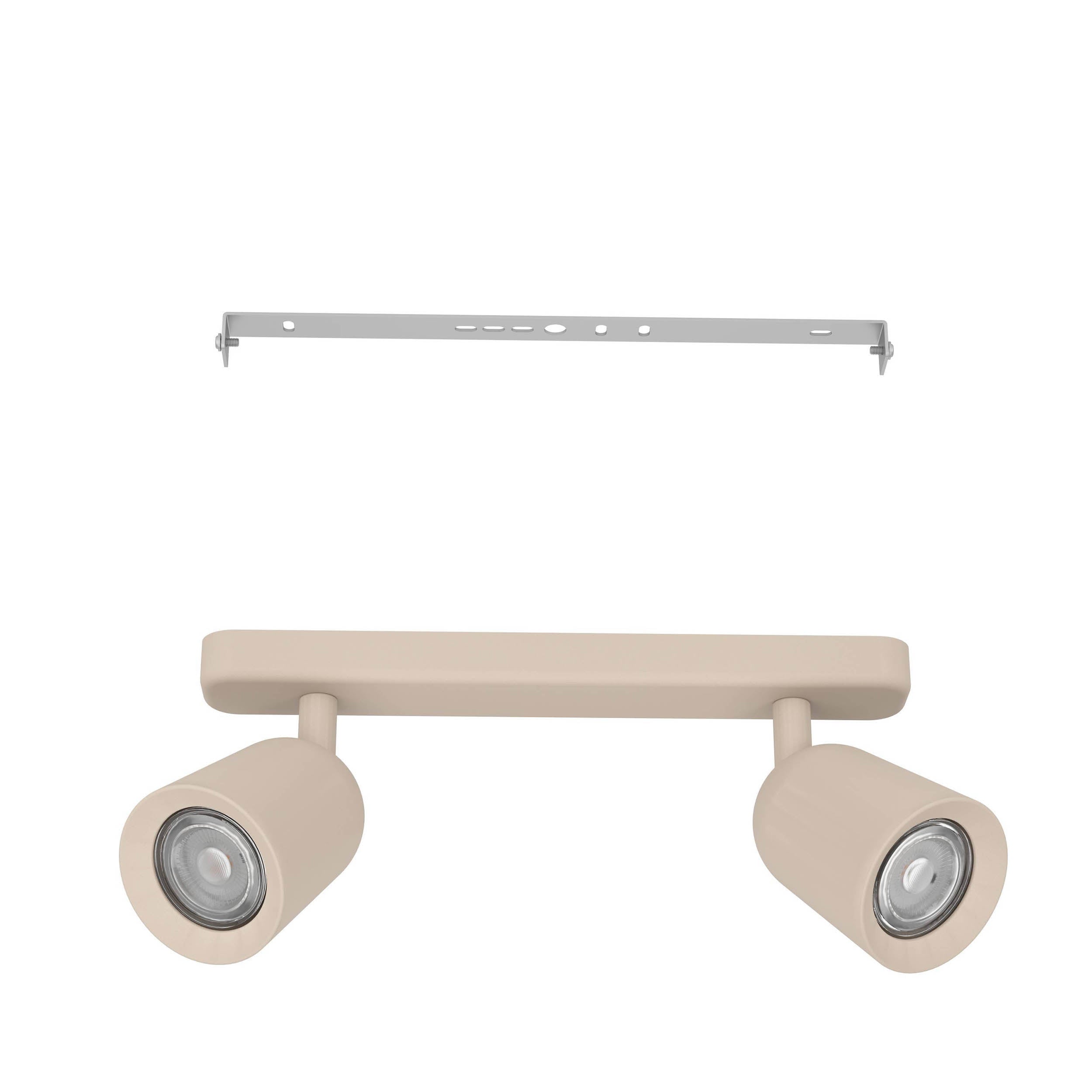 EGLO Camaldoli Sandy Steel Contemporary IP20 Dual Spotlight