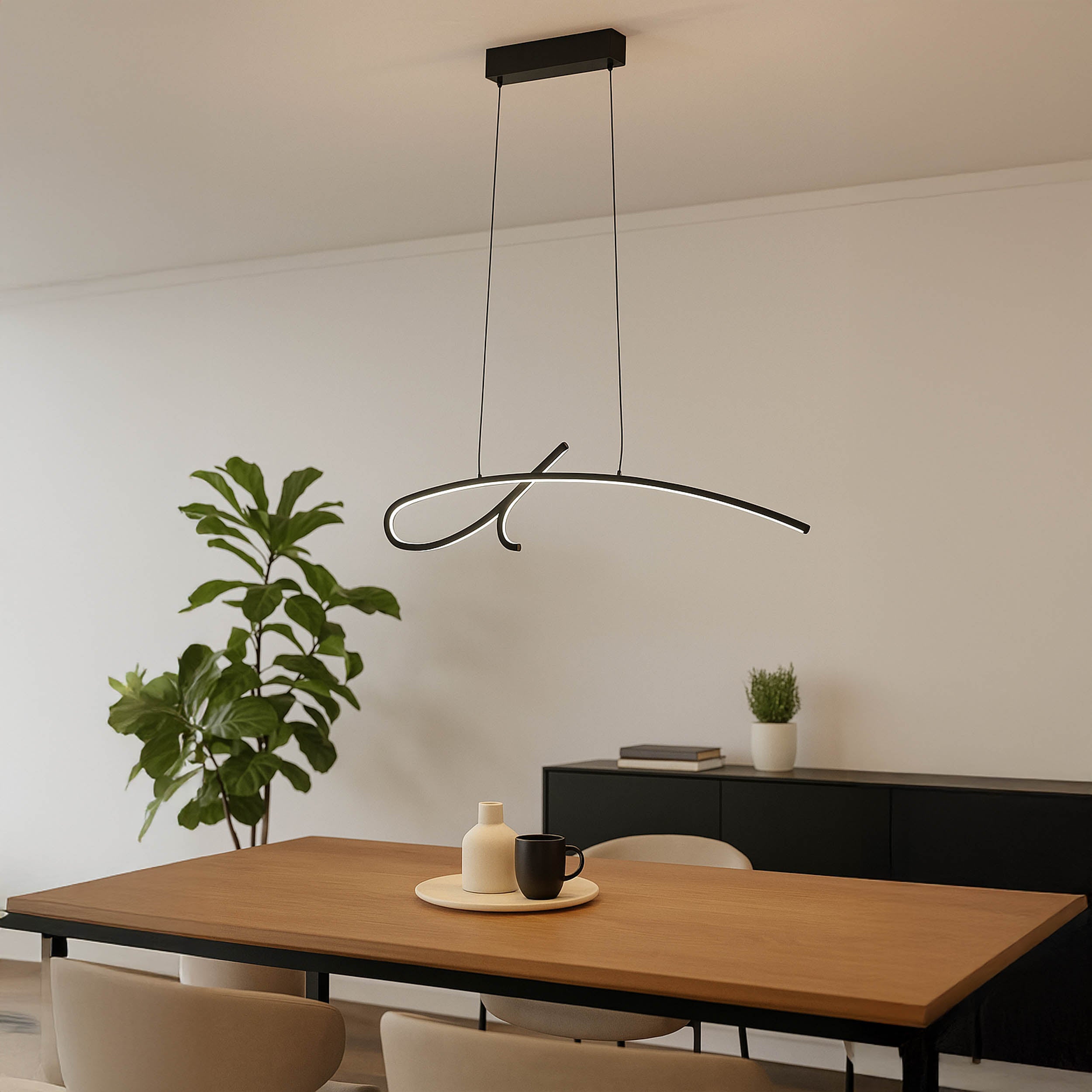 EGLO Cardoncito Black Steel & Plastic LED Pendant