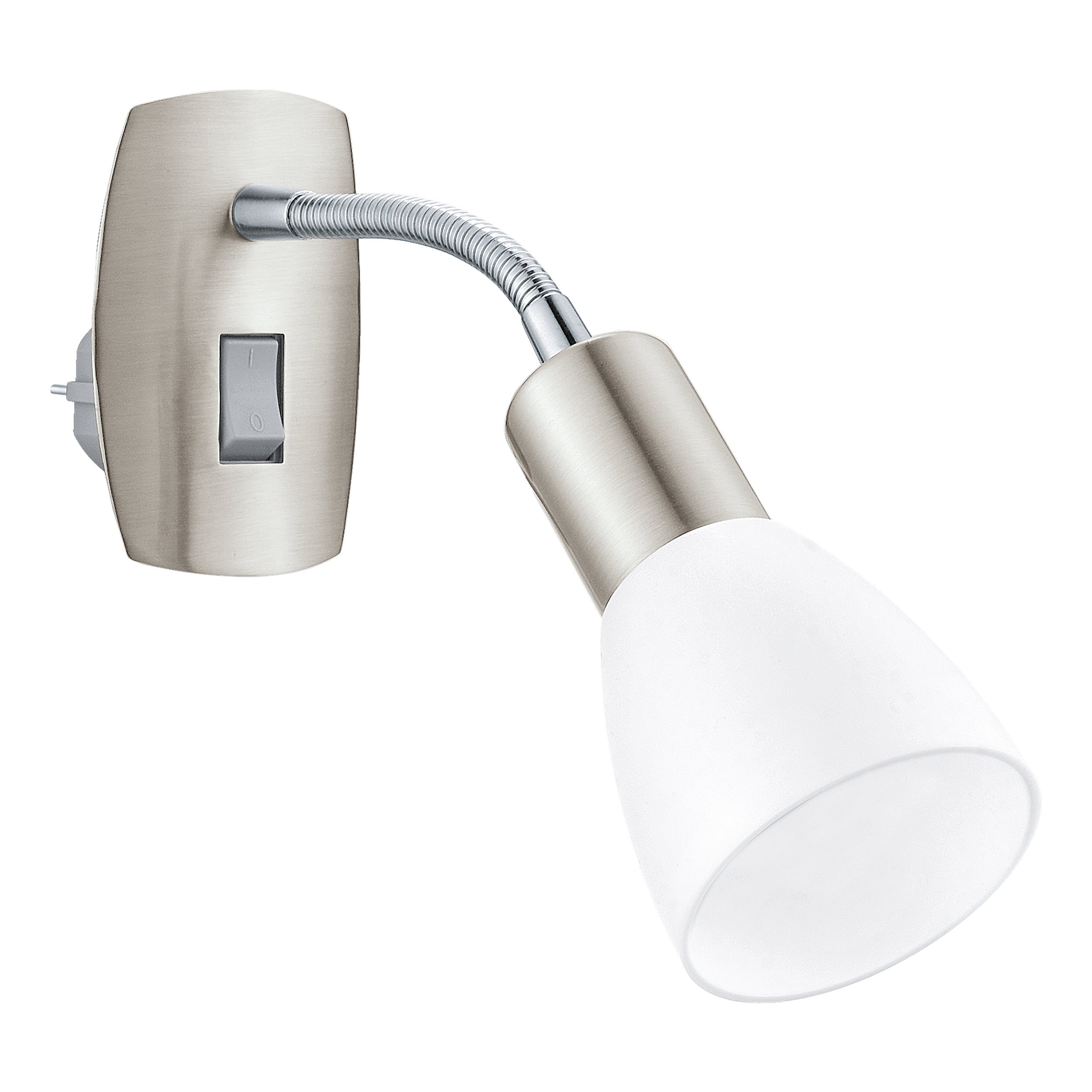 EGLO Dakar Chrome Steel LED Plug-In Wall Light