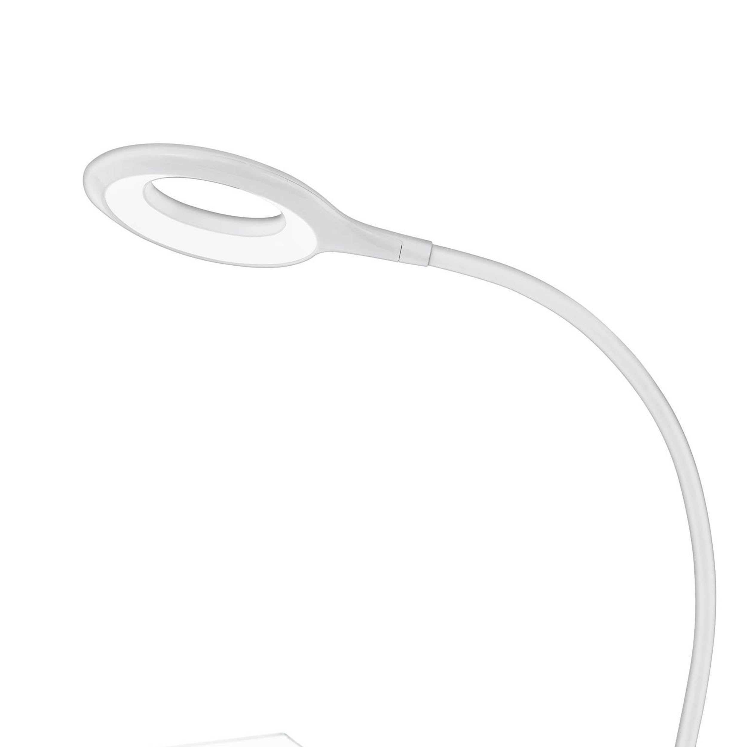 EGLO Cabado White Plastic LED Clamp Table Light
