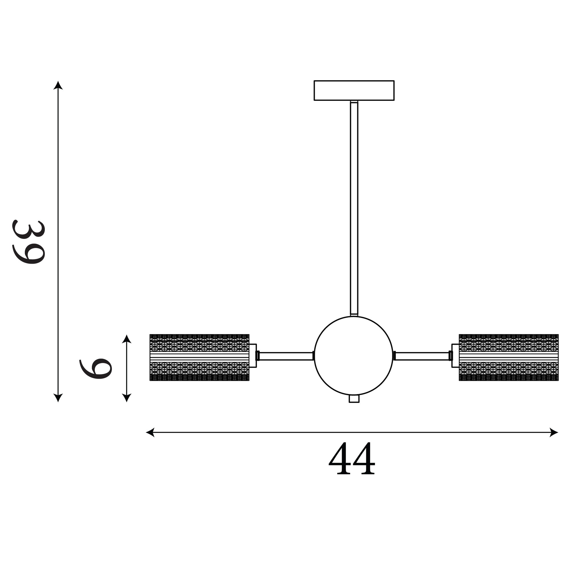Cosmic 3Lt Semi-flush Fitting