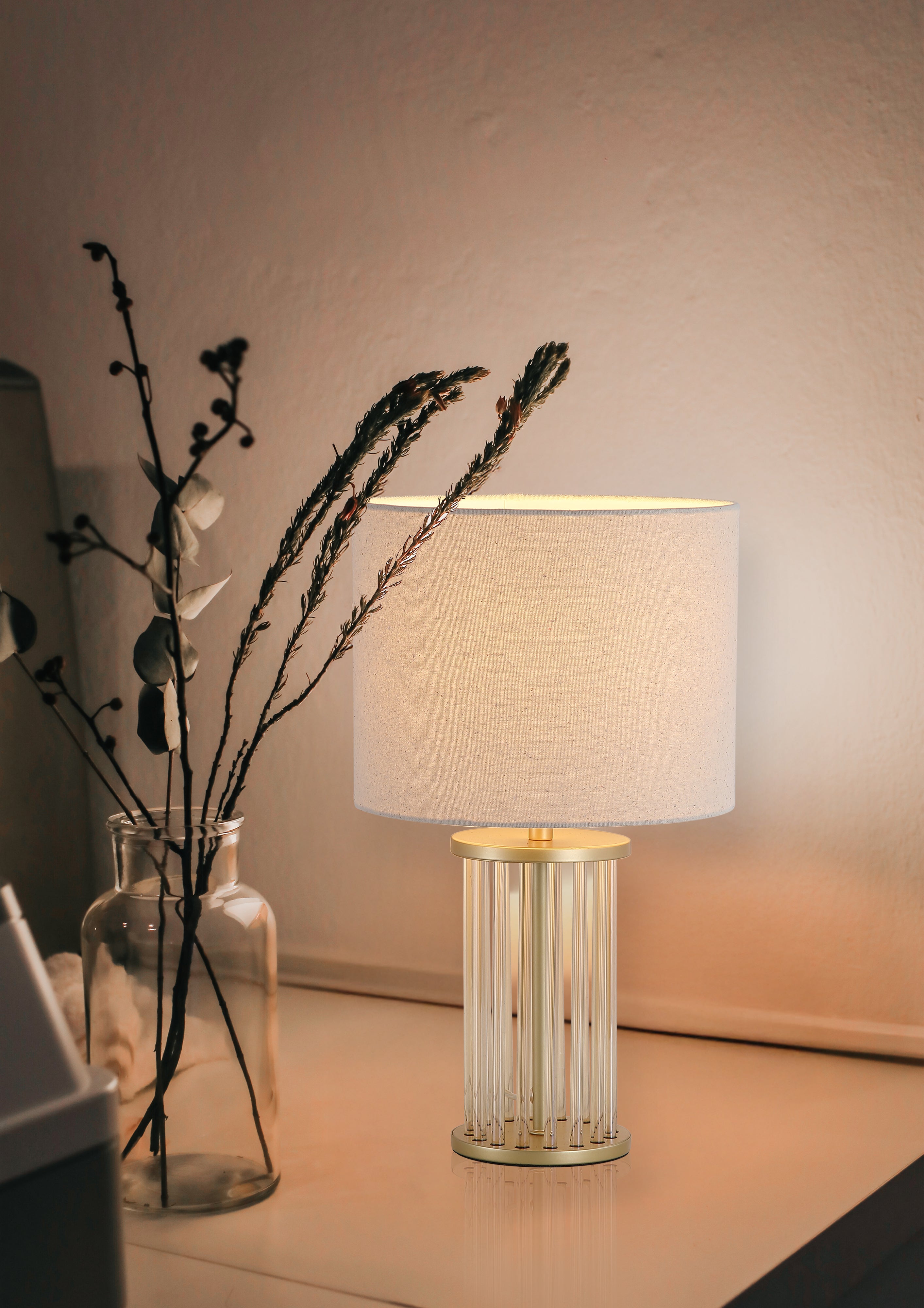 Swizzle 1Lt Table Lamp White Shade