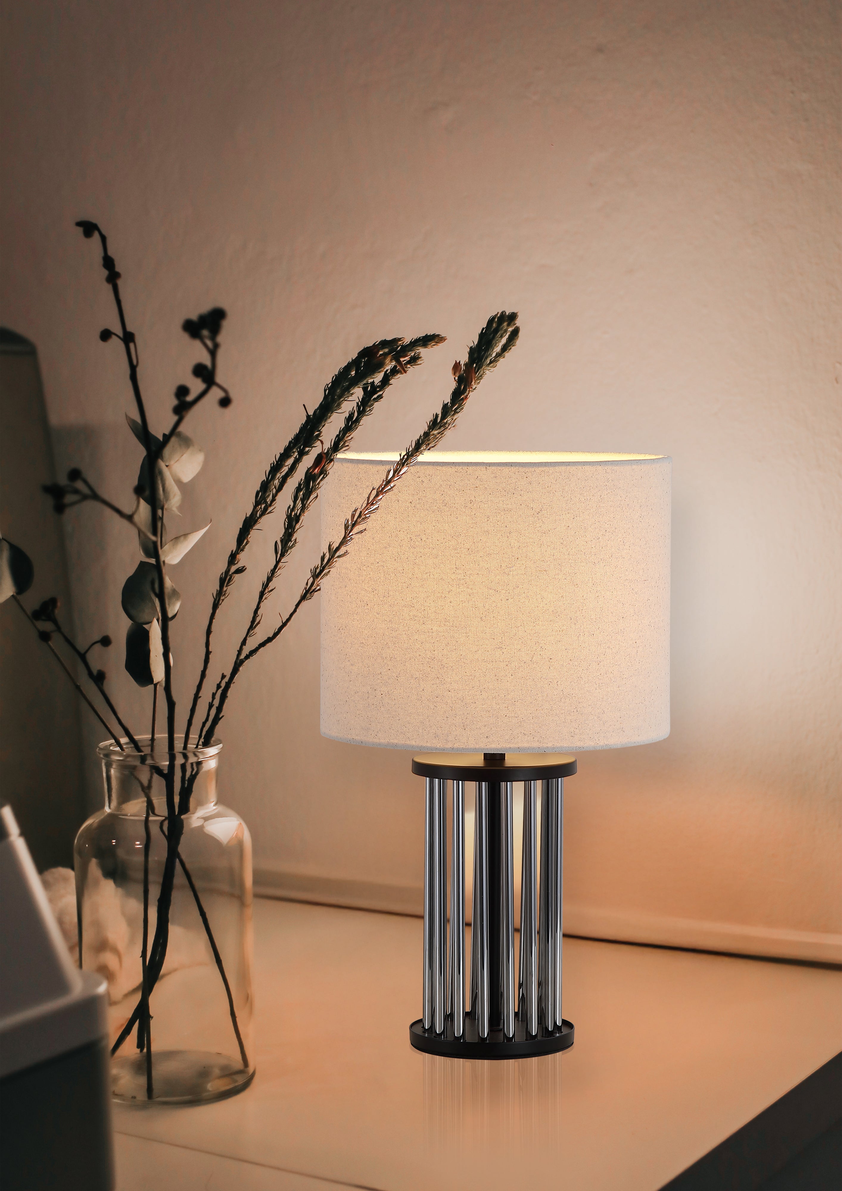 Swizzle 1Lt Table Lamp White Shade