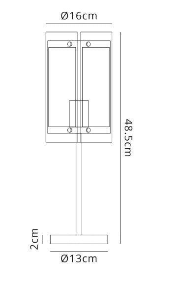 Portarlington Table Lamp Ripple Glass