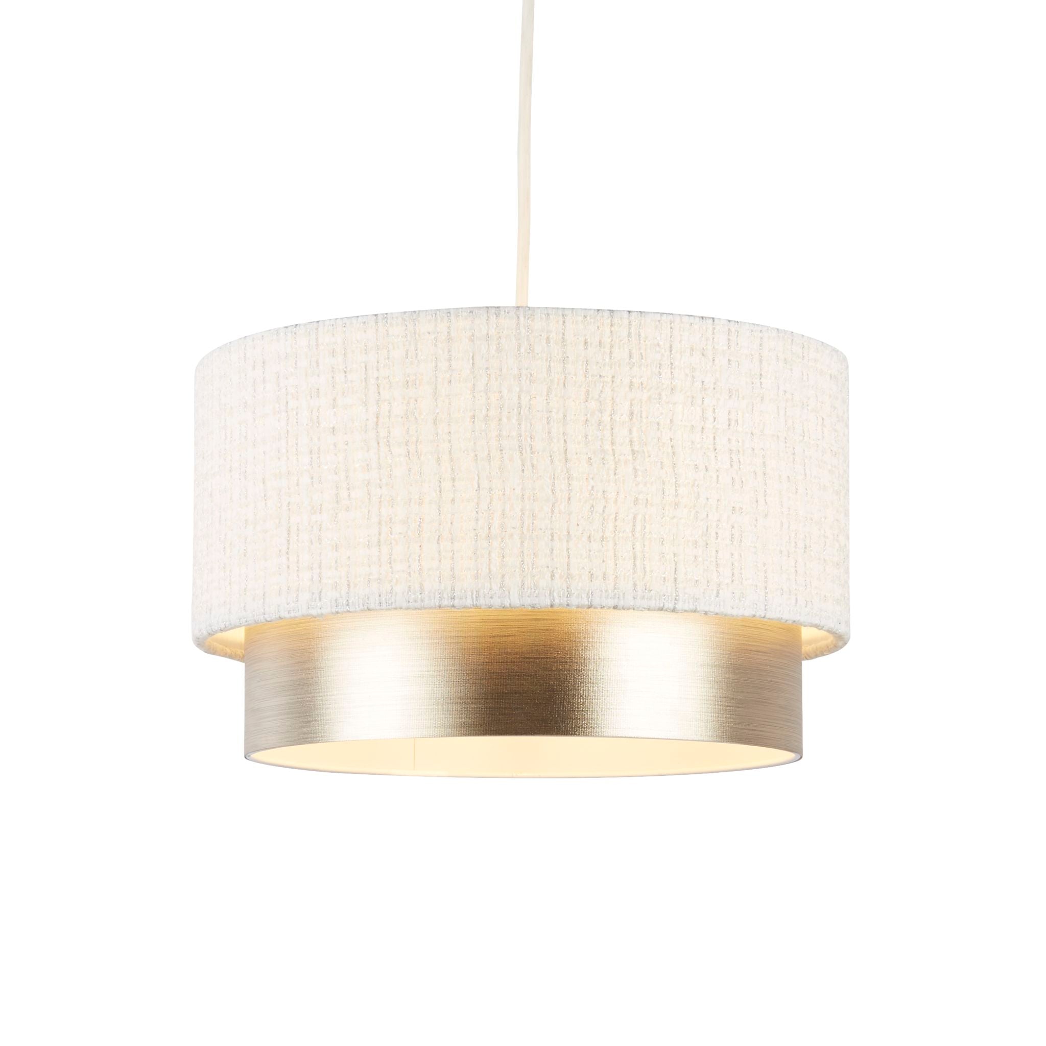 Amelie Two Tier Shade - White & Champagne