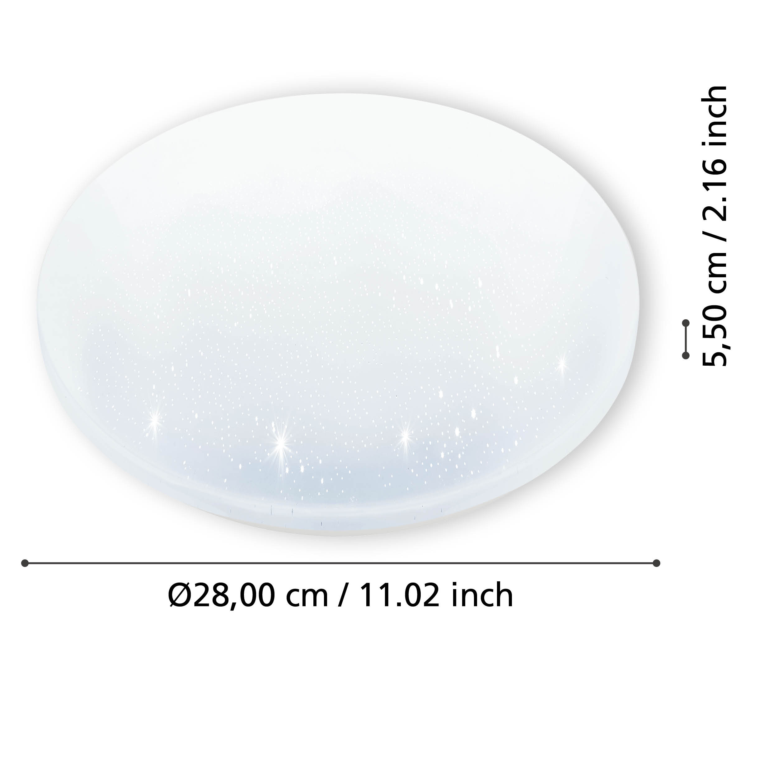 FRANIA-S  IP 310mm Dis Rnd Crystal Effect