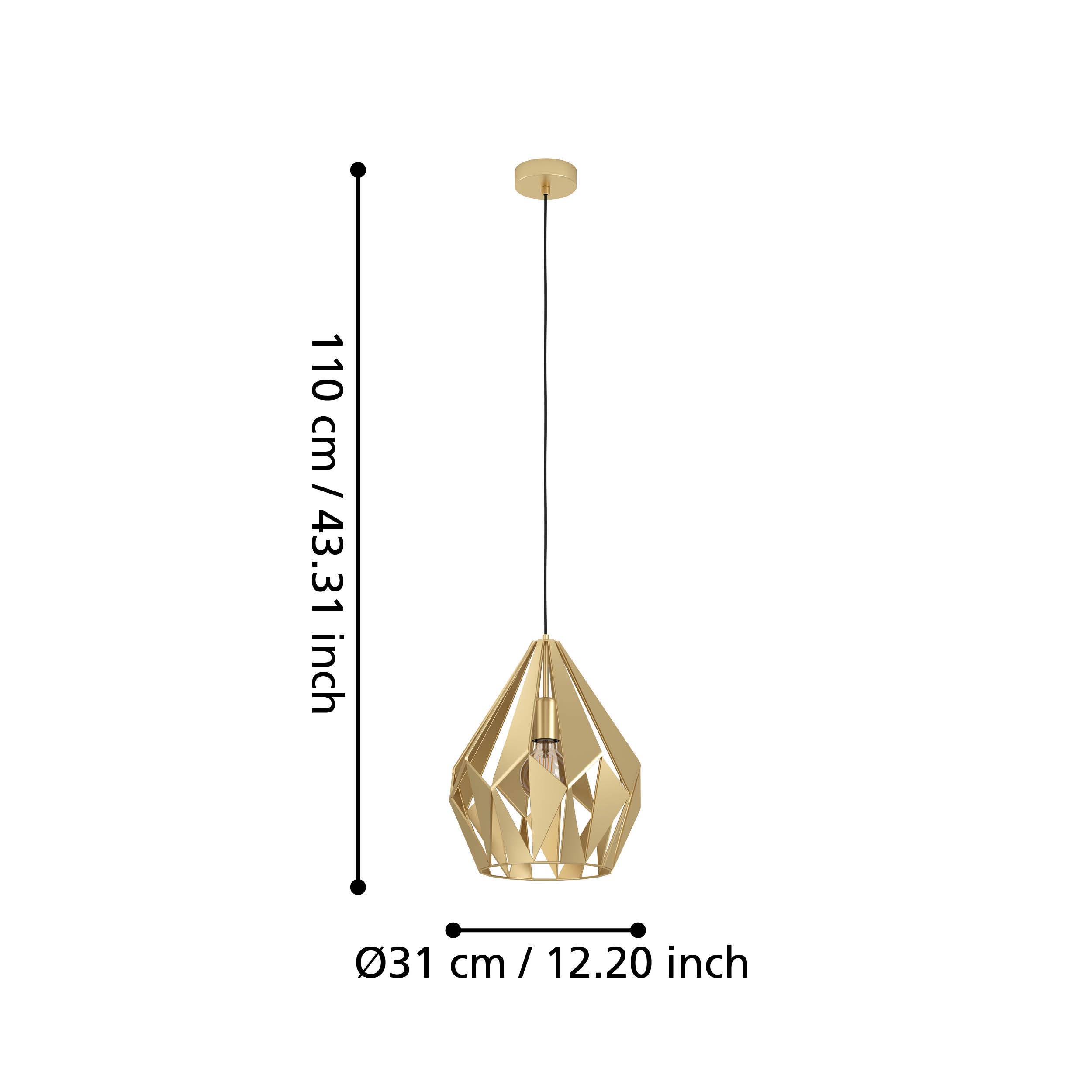 CARLTON Pendant 310mm Diameter