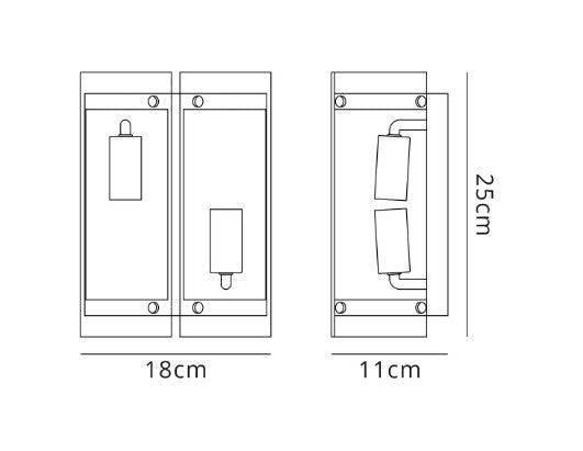 Portarlington Wall Light Clear Glass