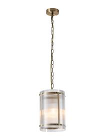 Portarlington 20.5cm Pendant  Narrow Ribbed Glass