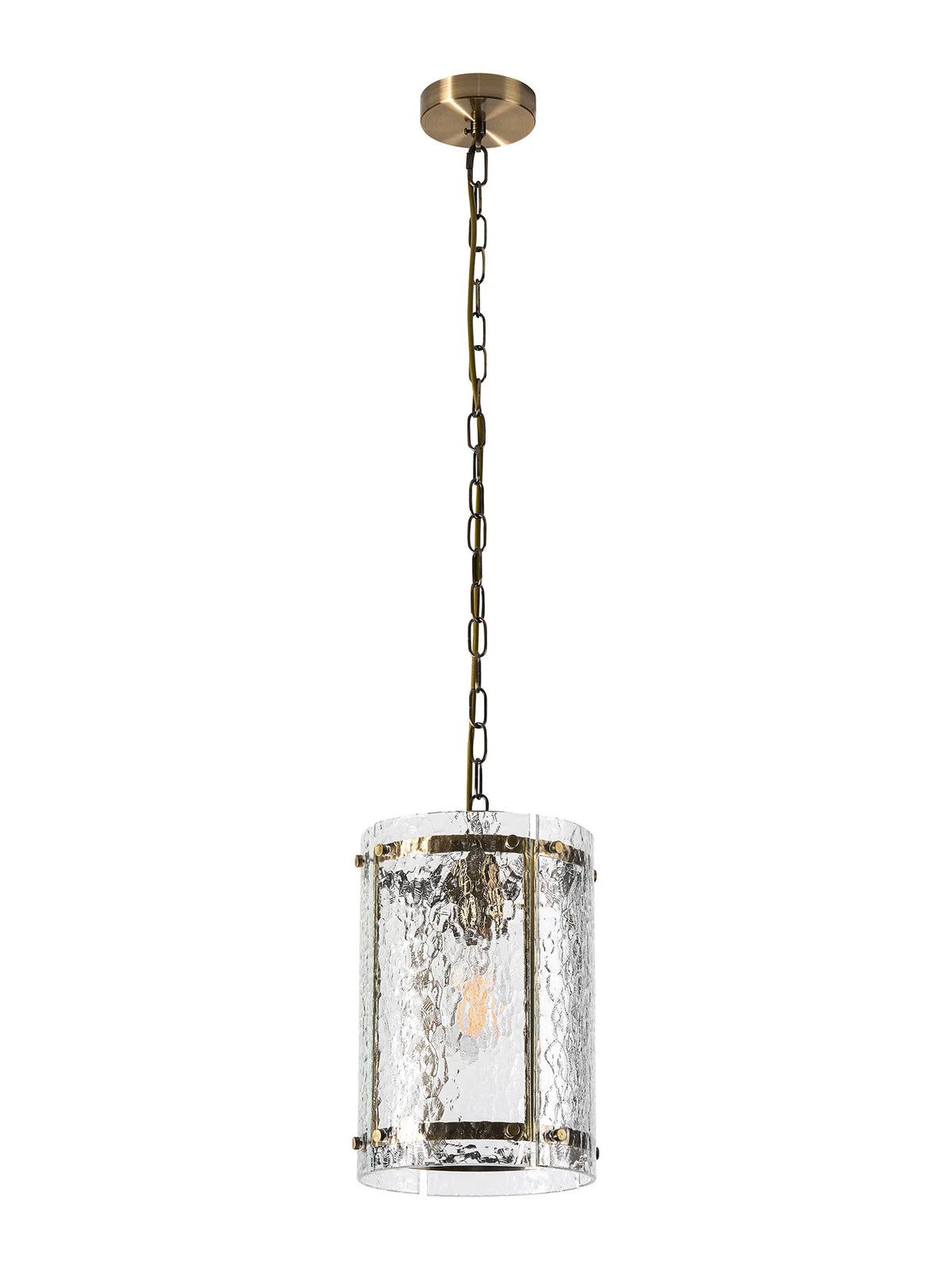 Portarlington 20.5cm Pendant  Cobbled Glass